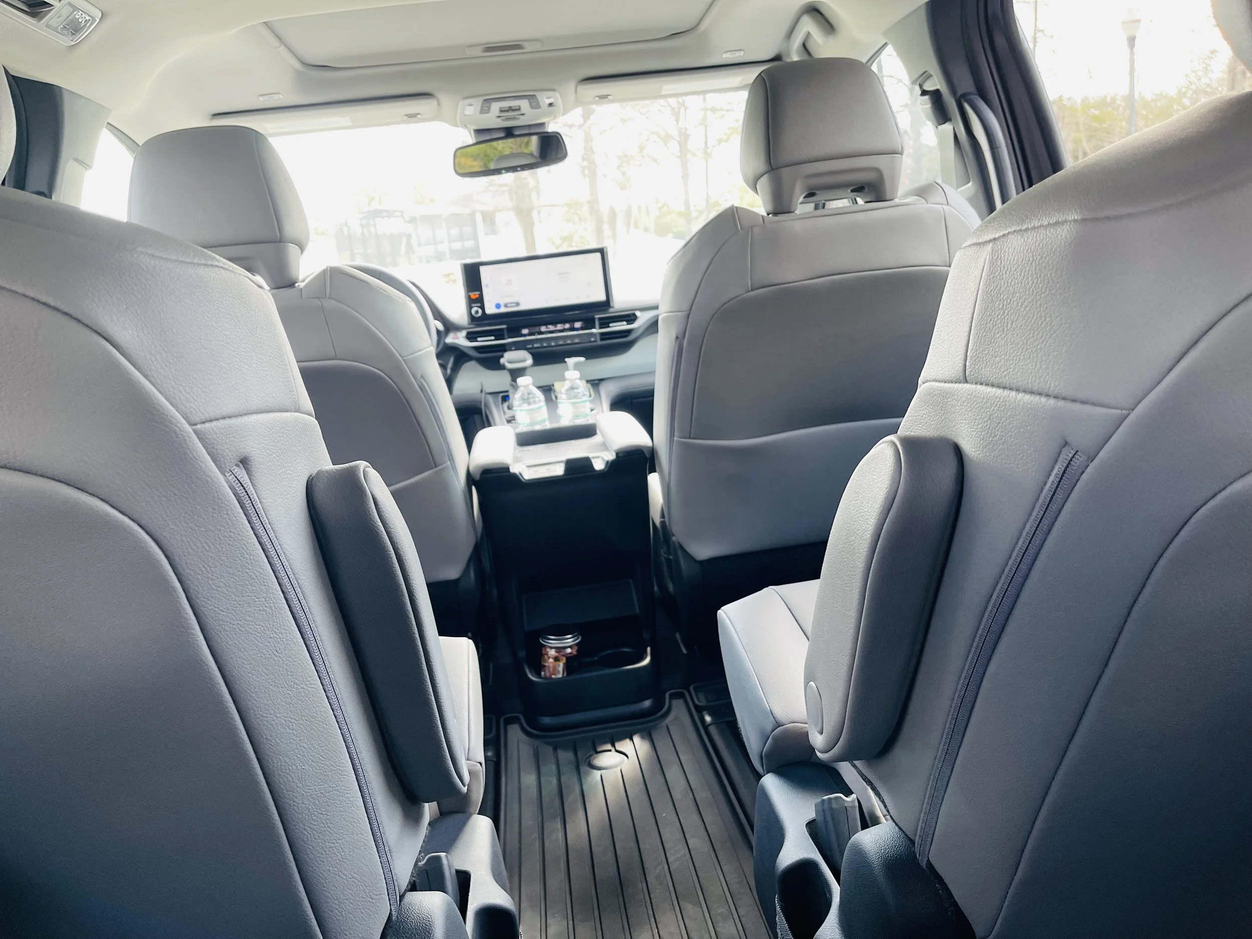 Inside view of the Toyota Sienna from the 3rd row