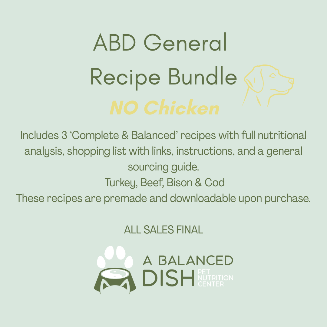 Generalized 'Complete & Balanced' Recipe Bundle  (NO chicken)