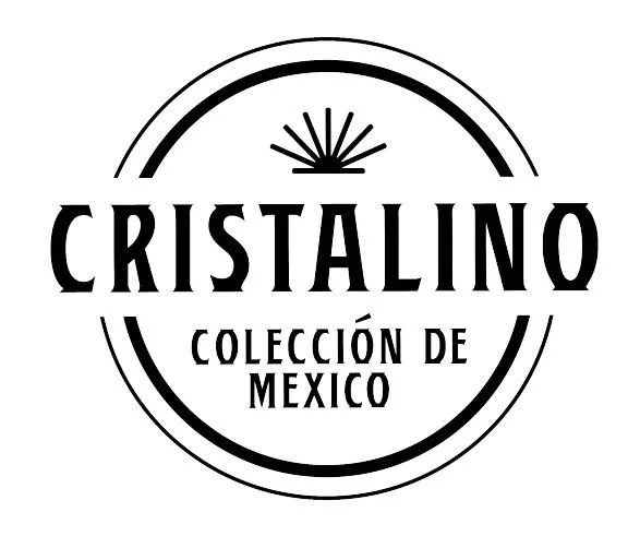 Logo for Cristalino, a Mexican collection of cristalino tequila, featuring a circular design with a stylized sun or starburst image at the top.
