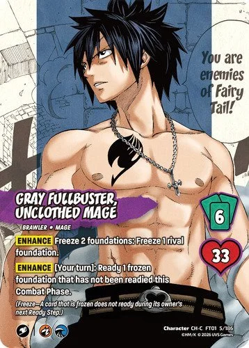 Gray Fullbuster, Unclothed Mage