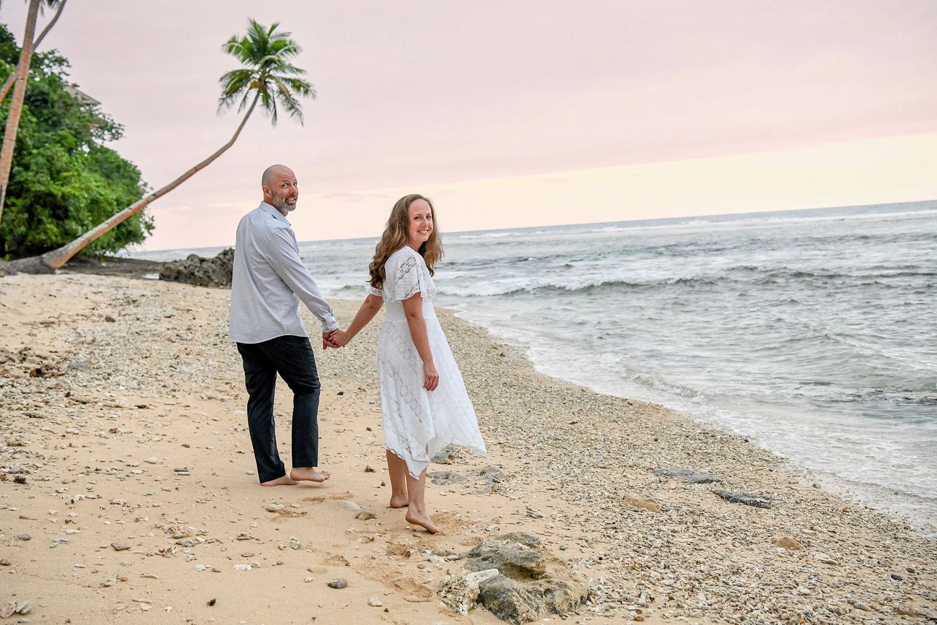 Honeymoon at Namale with Trash the dress at Savusavu Sand bar
