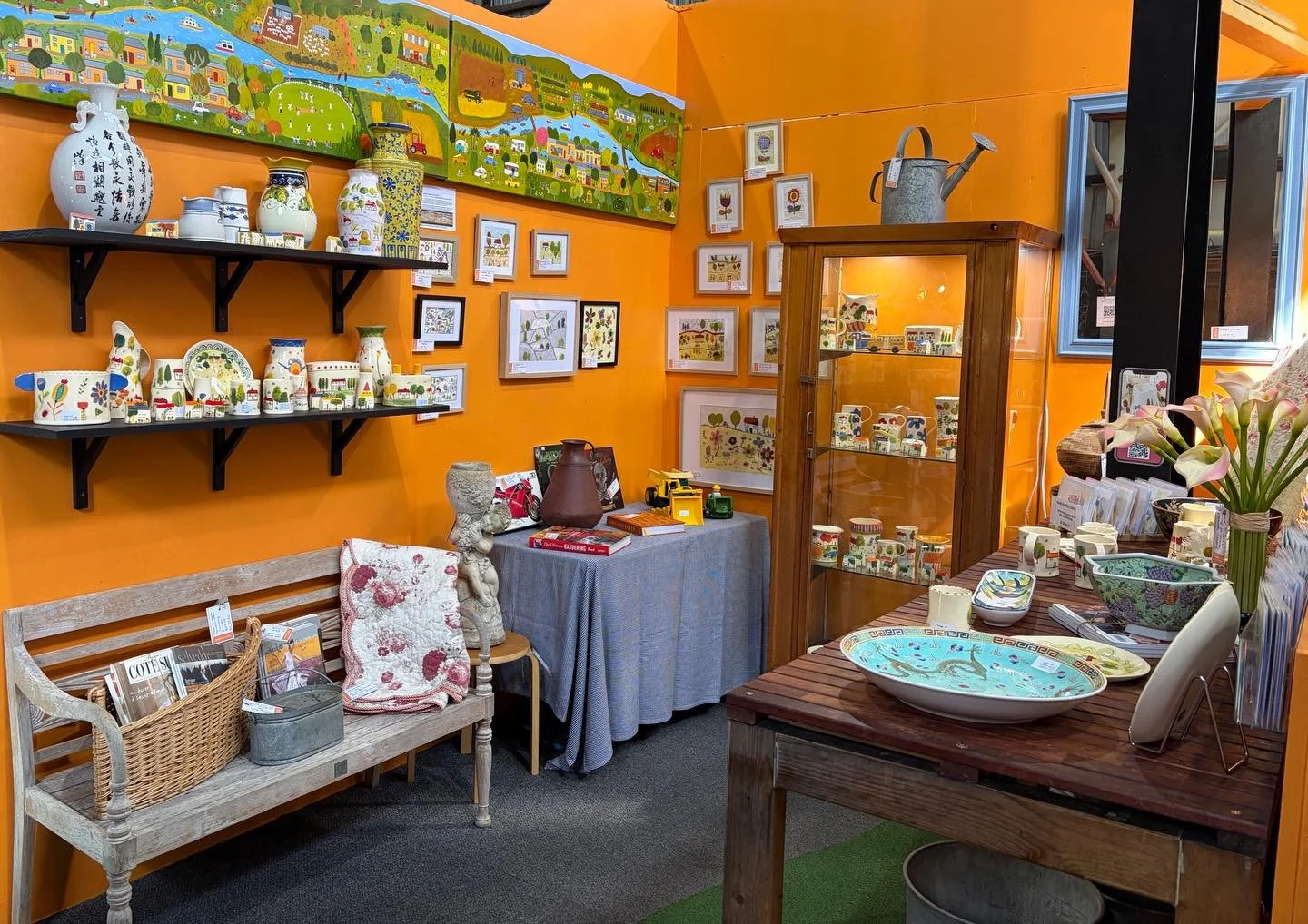 Our new stall at Dirty Janes Bowral. Open over Easter and beyond. 
#dirtyjanesbowral #ceramics #embroidery #naiveartist #handmadequilts