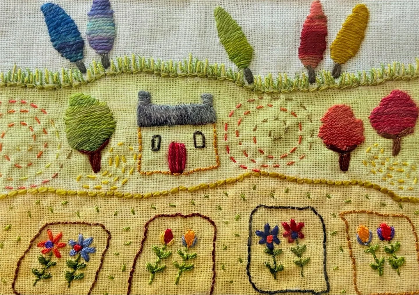 One week to go to the next embroidery class @green.door.studios.workshops 
A couple of spaces left. Wednesday 22nd April. #embroidery #workshop #robertsonnsw #doodleembroidery #naiveembroidery