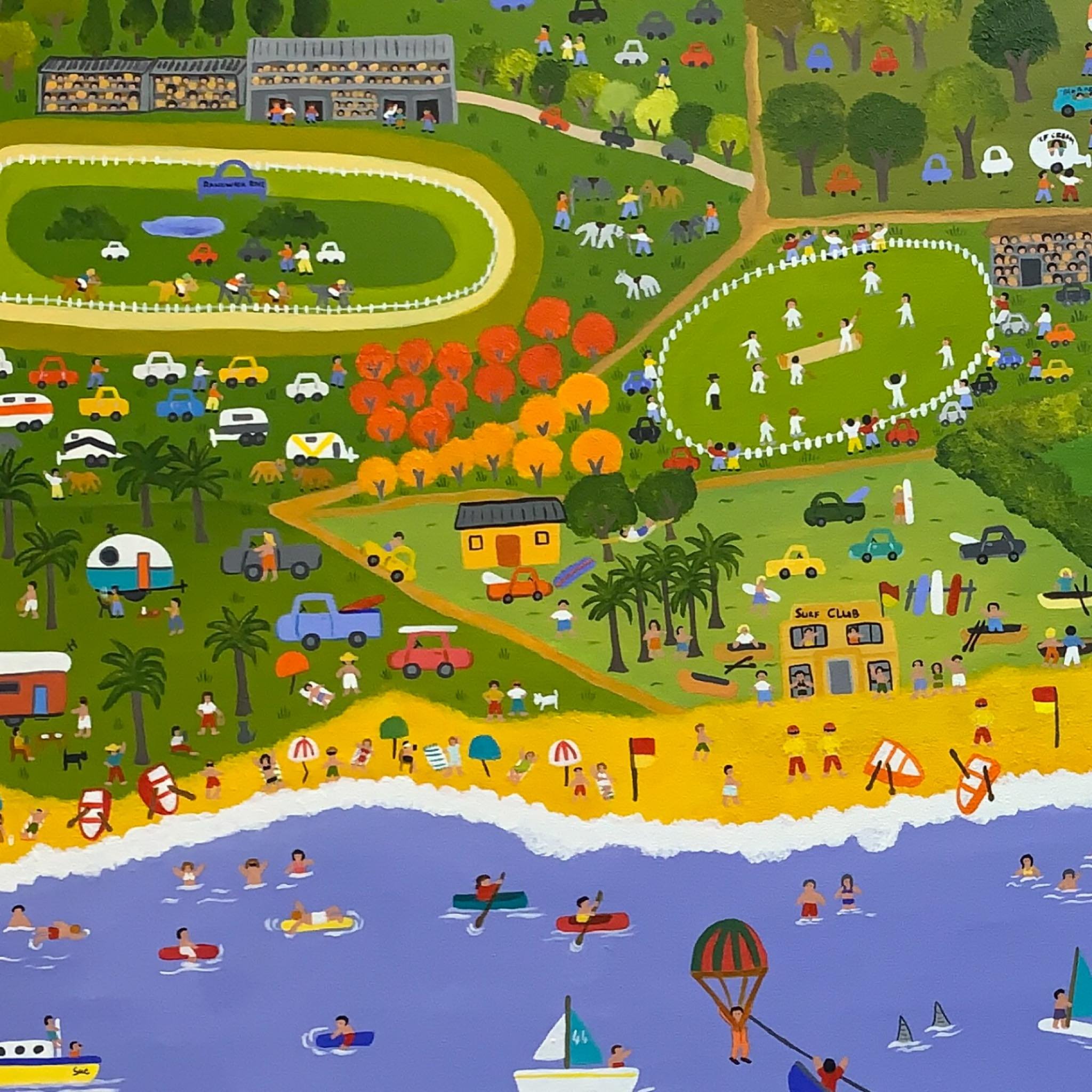 A small part of the painting I did for the Prince of Wales Children&rsquo;s Hospital.
This painting is in a public lift. Keeps them entertained! #colourful#princeofwaleshospital #artcollector #landscapeartist #contemporyartist