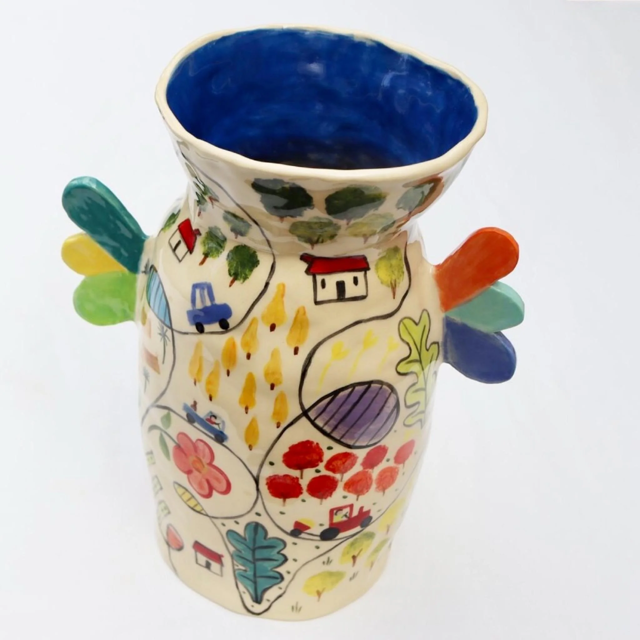 A bit of silliness. Do like lots of colour.this has been sold but wait there&rsquo;s more coming.
All available @dirtyjanes_bowral #ceramicpottery #handbuiltceramics #earthenware #ceramicartist
