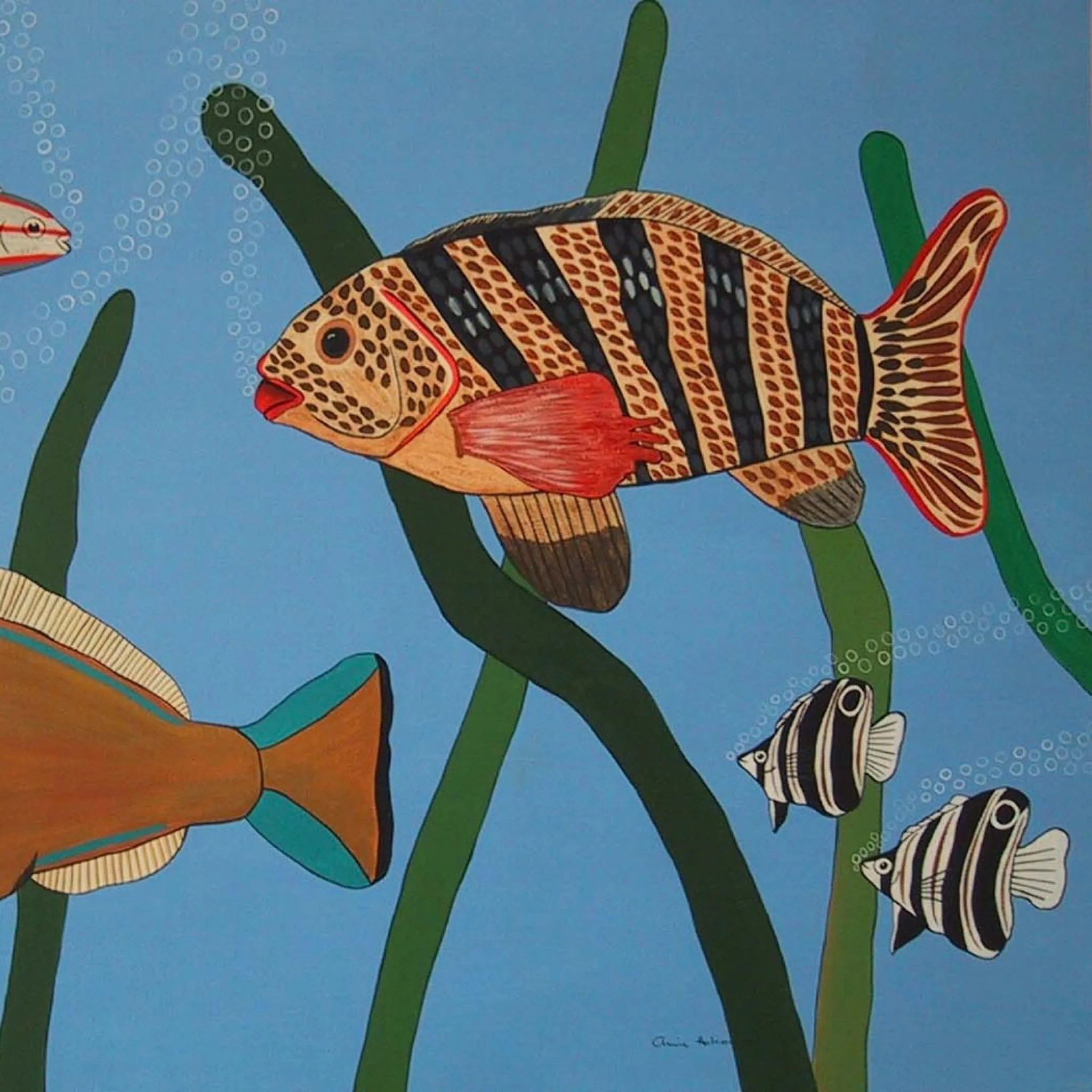 Another older painting. I&rsquo;d better get some new ones soon. Doing two very large commissions at the moment which will take a couple of months. I hope!!
#artoftheday #contemporyartist #colourful #fish #artcollector