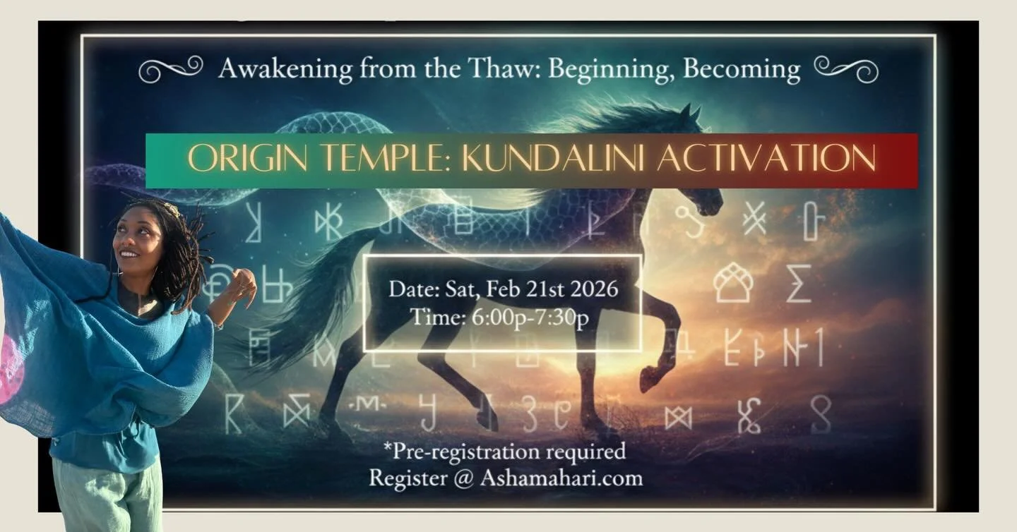 Beginning, Becoming. 🌬️✨
We are standing in the wake of the threshold. The Year of the Snake has shed its final skin, and the momentum of the Horse is just beginning to stir.
This Saturday, Feb 21st, I&rsquo;m hosting a special Kundalini Activation 