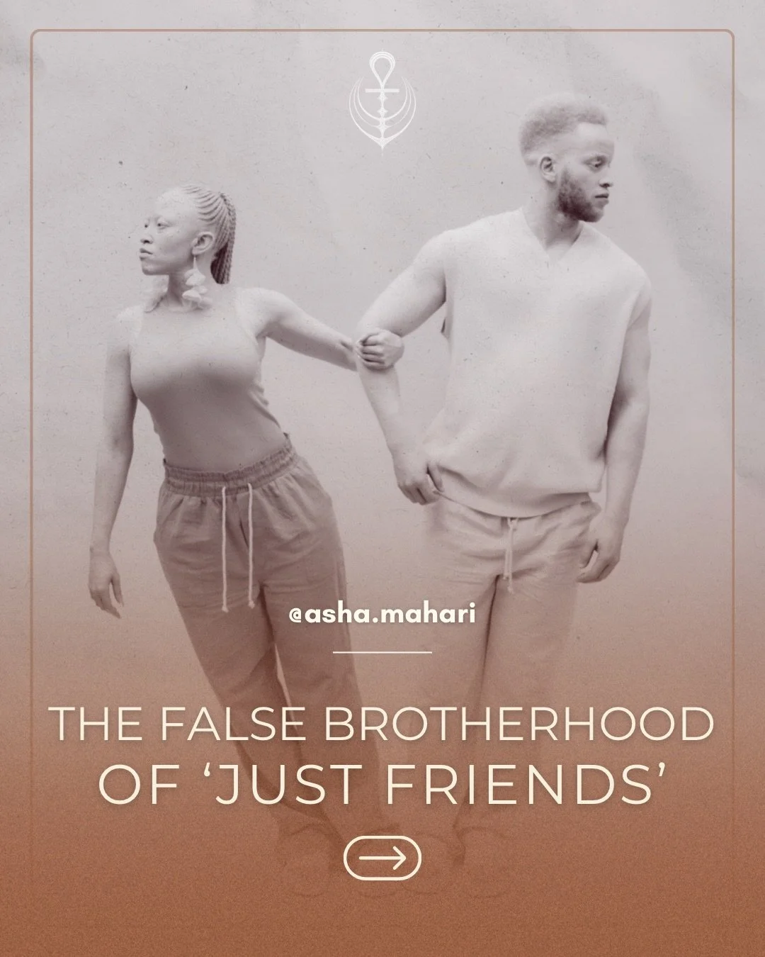 Male to female friendships is a precarious territory&mdash;even on the journey to expanding one's heart completely. I find that, for women, what can be gained in brotherhood, can also mean the loss of safety. #mixedgenderfriendships #spirituality #sp