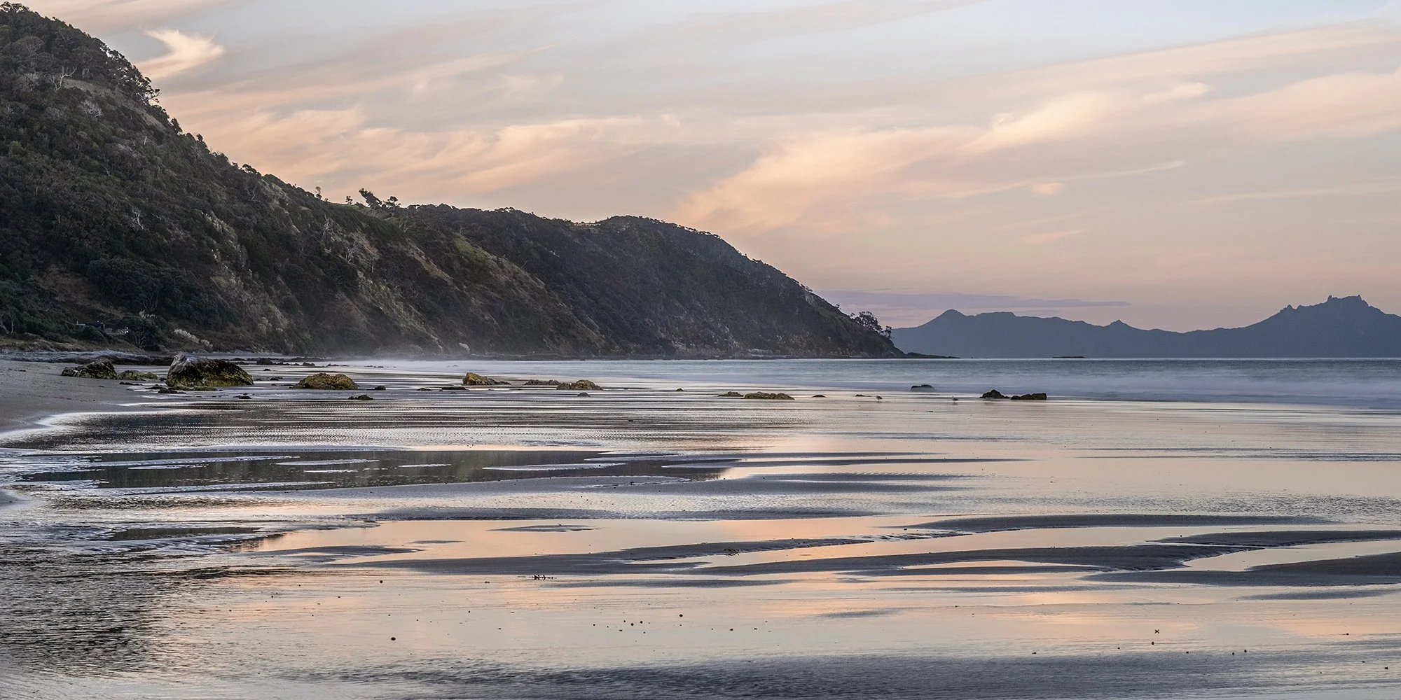 Peach Sunrise Beach Reflections Digital Download