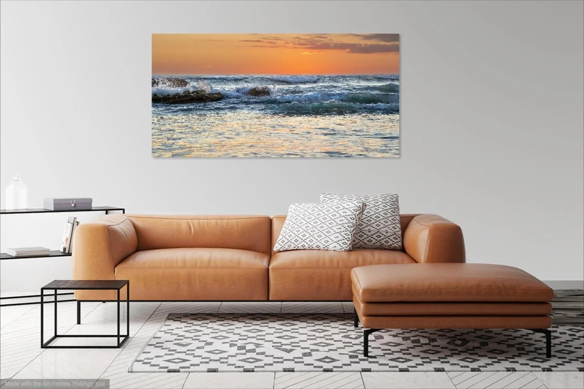 Sunset Ocean on Wall.jpg