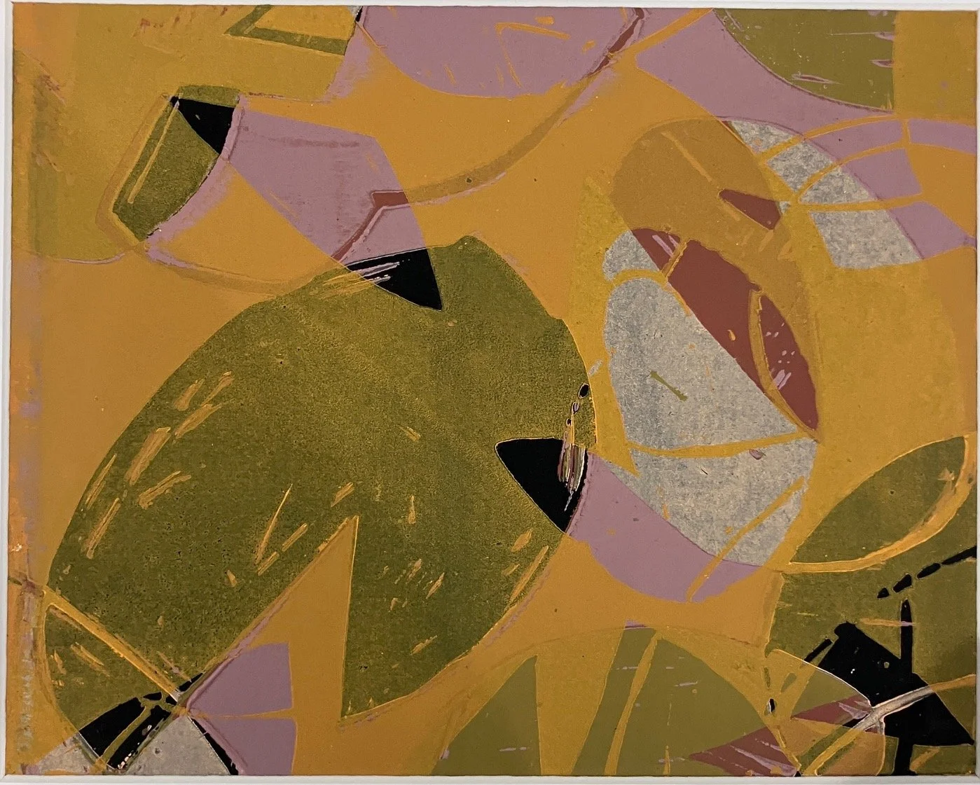 Billabong Sketch
Silk Screen and Reduction Lino Print on Fabrino
35.5 x 28cm 
$210 with matte frame