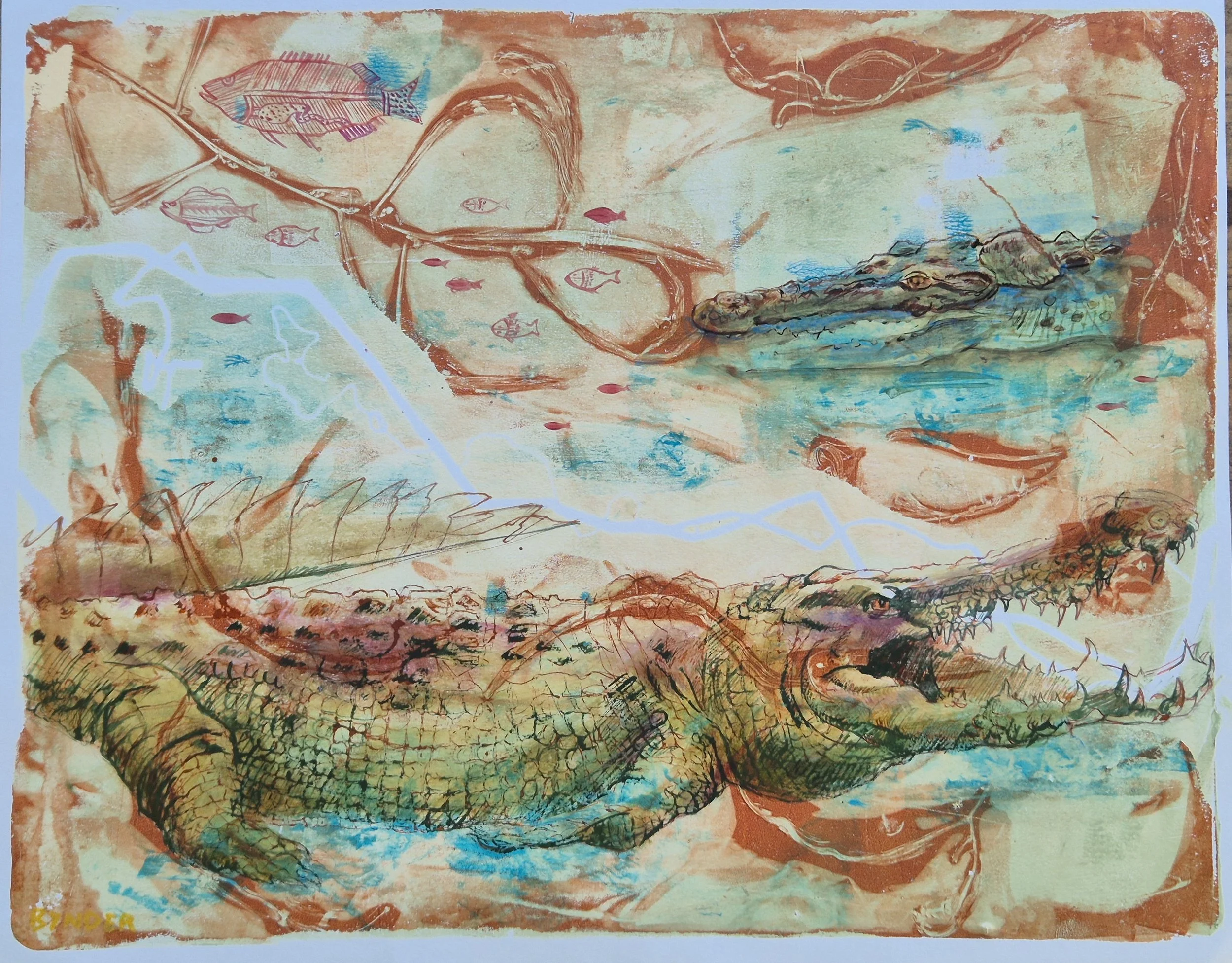 1.Waiting Room
Cassandra Bynder
42.5 x 53cm
Acrylic on Paper