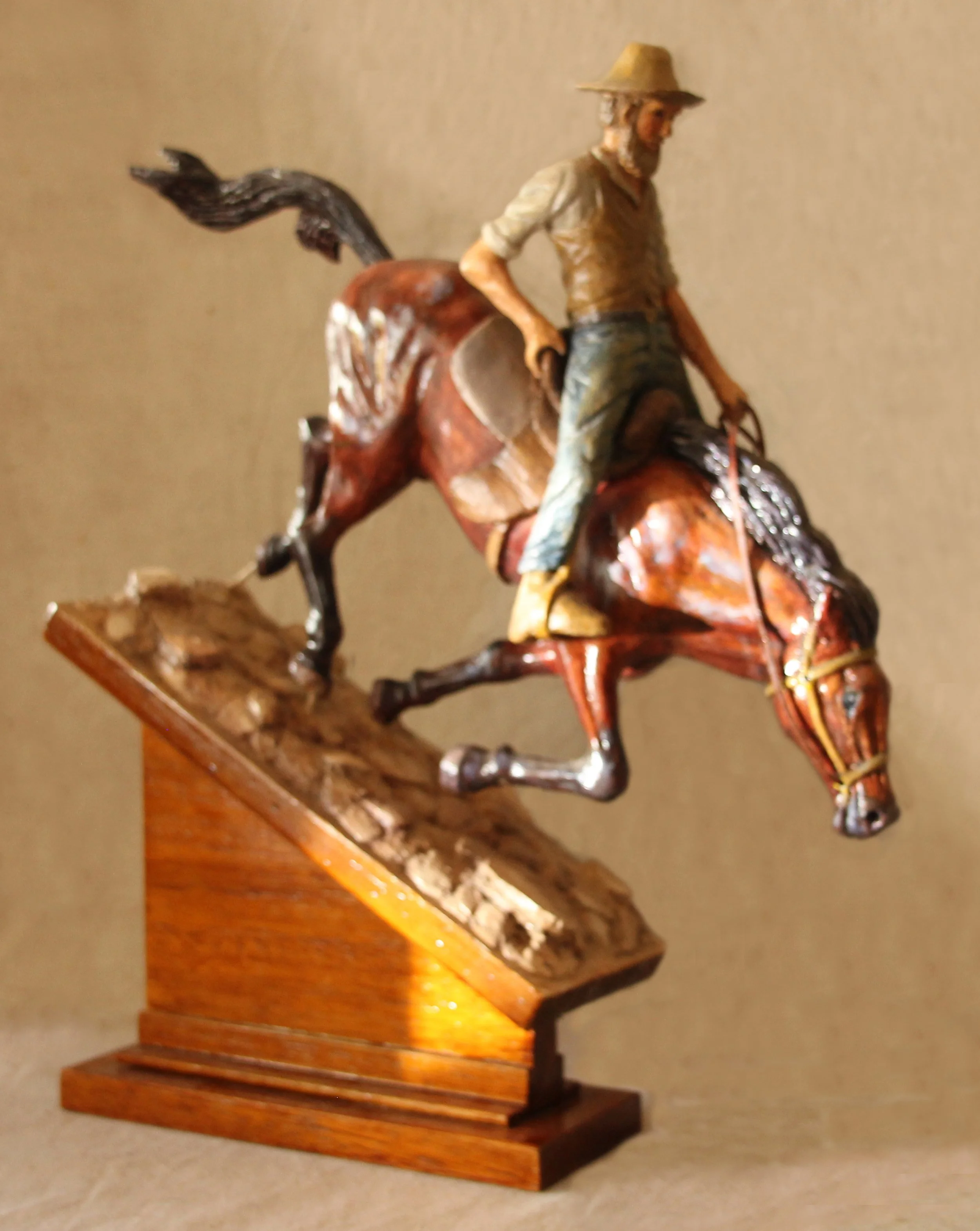 30. Swift Descent. Stockman coming down a steep hill