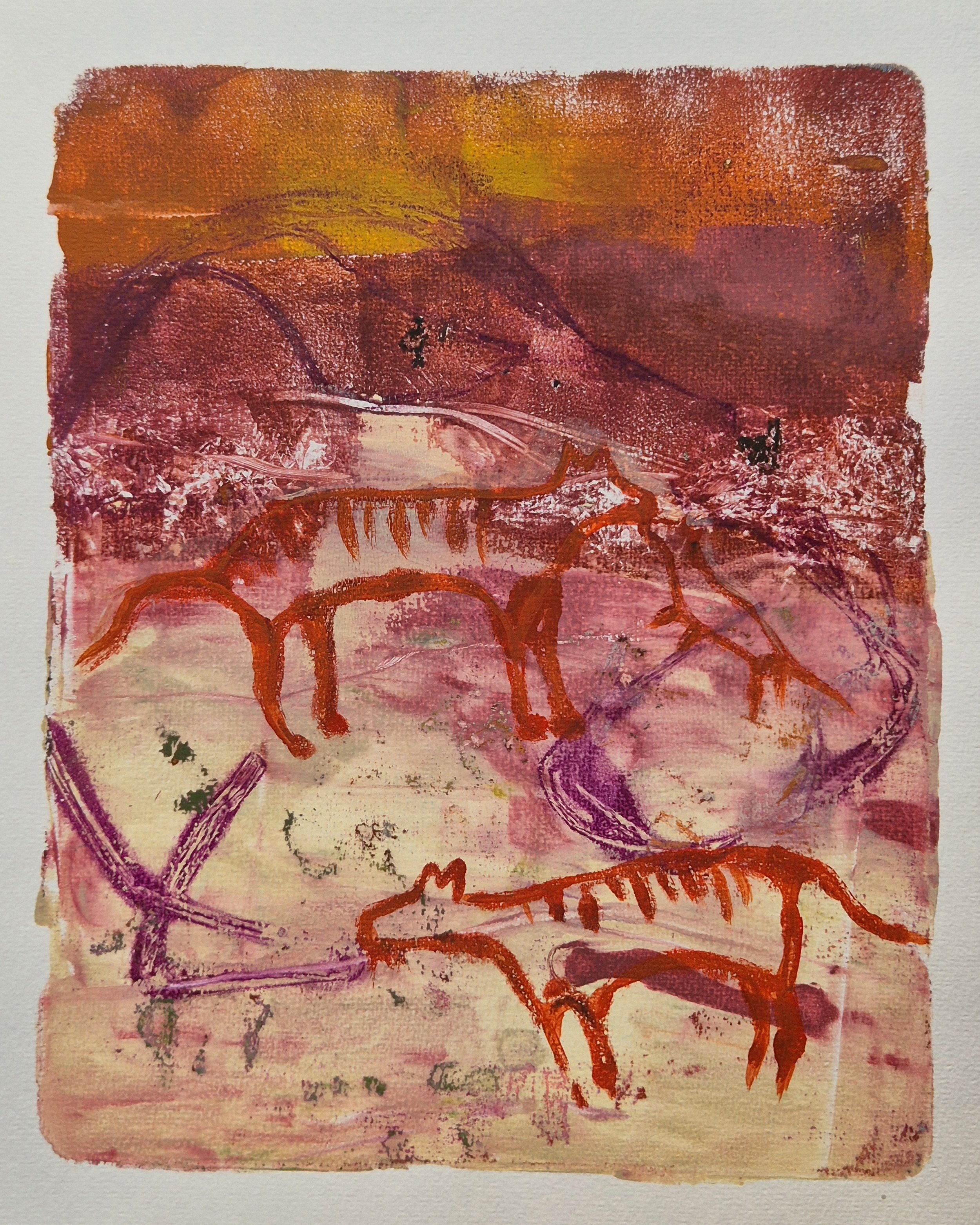 13. Thylacine Tales
Cassandra Bynder
25 x 29.5cm
Acrylic on Paper