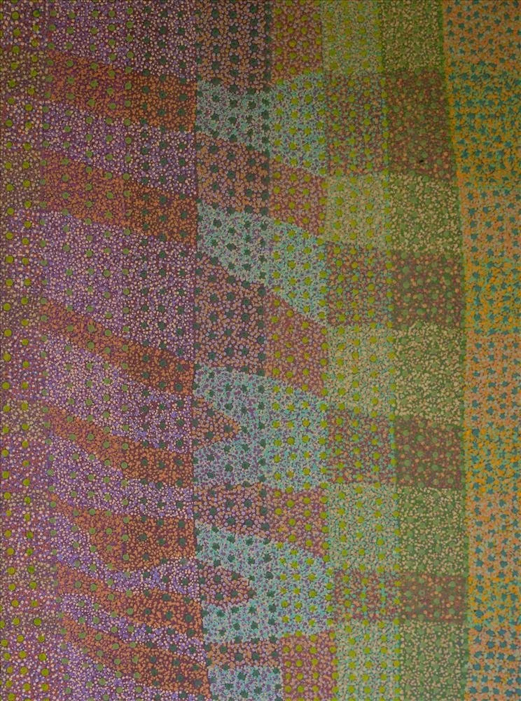 25-51
Nyurnma (Burnt Country). 
Jenny Butt. 
Acrylic on Canvas 91 x 122cm
$2,450