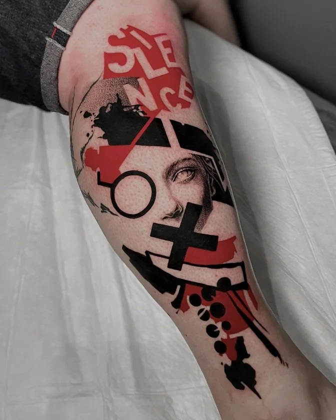 Trashpolka tattoo by Alex Mironenko