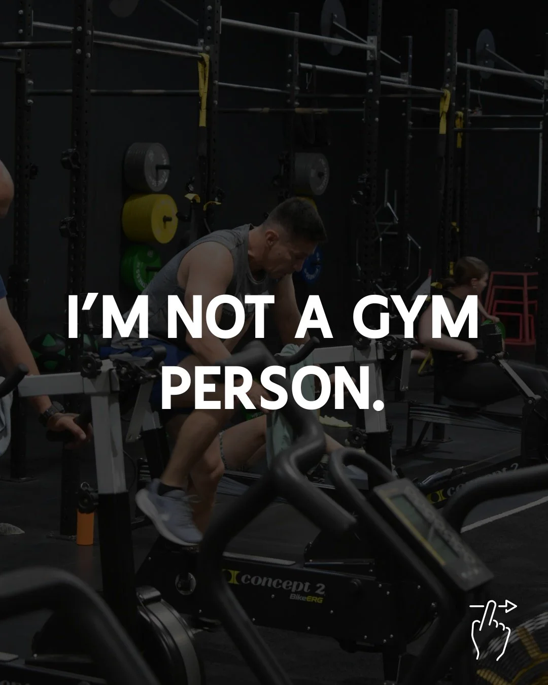 𝗜 𝗔𝗠 𝗡𝗢𝗧 𝗔 𝗚𝗬𝗠 𝗣𝗘𝗥𝗦𝗢𝗡.

The truth is&hellip; you don&rsquo;t need to be a gym person.

What you actually need is a place that feels right.
A place where walking through the door doesn&rsquo;t feel intimidating.
Where you&rsquo;re welc