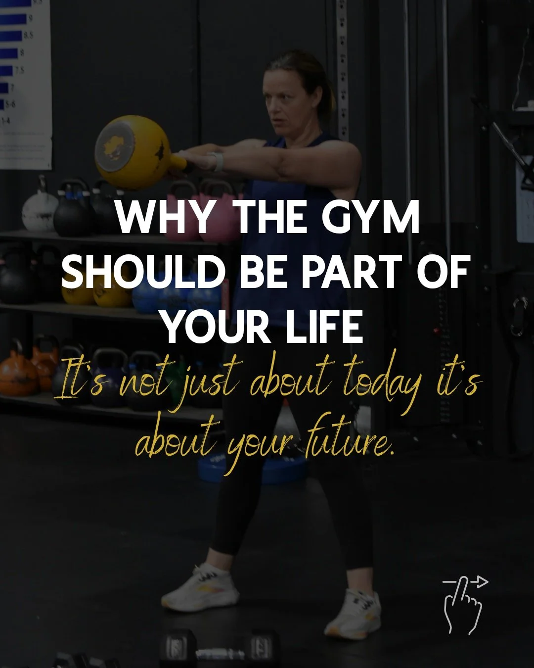 𝗪𝗛𝗬 𝗧𝗛𝗘 𝗚𝗬𝗠 𝗦𝗛𝗢𝗨𝗟𝗗 𝗕𝗘 𝗣𝗔𝗥𝗧 𝗢𝗙 𝗬𝗢𝗨𝗥 𝗟𝗜𝗙𝗘

We don&rsquo;t train just for today.
We train for the life we want to live in the future, one where we feel strong, capable, and confident in our own body.

Strength training isn