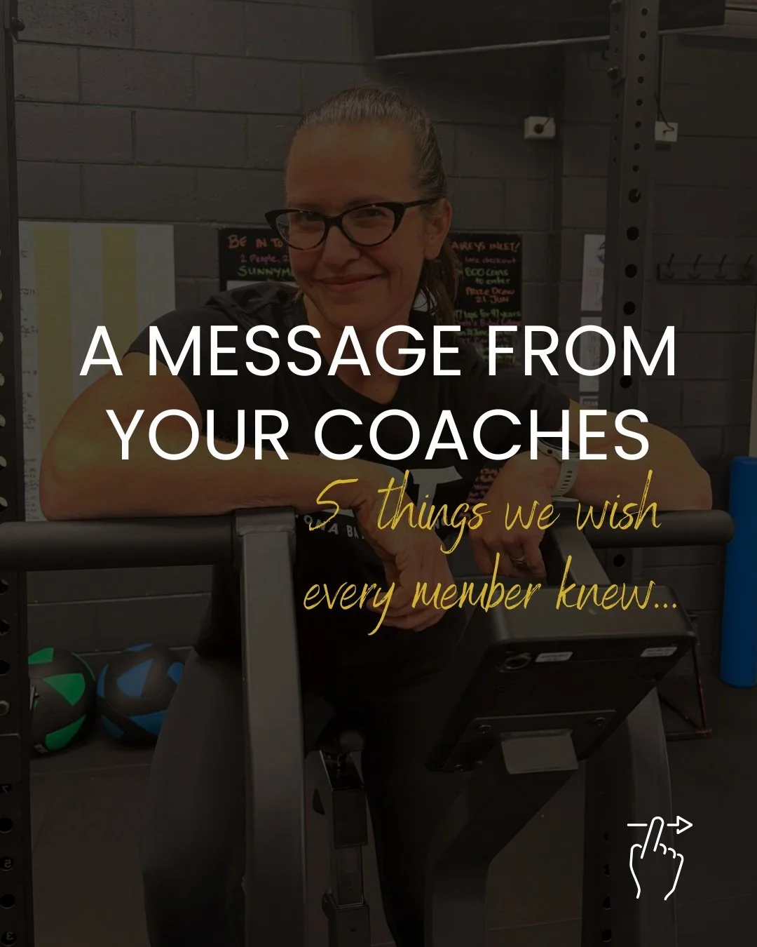𝗔 𝗠𝗘𝗦𝗦𝗔𝗚𝗘 𝗙𝗥𝗢𝗠 𝗬𝗢𝗨𝗥 𝗖𝗢𝗔𝗖𝗛𝗘𝗦

After coaching hundreds of members over the years, there are a few things we wish everyone knew when they walk through the gym doors.

We don't expect perfection.
We don't expect you to train every 