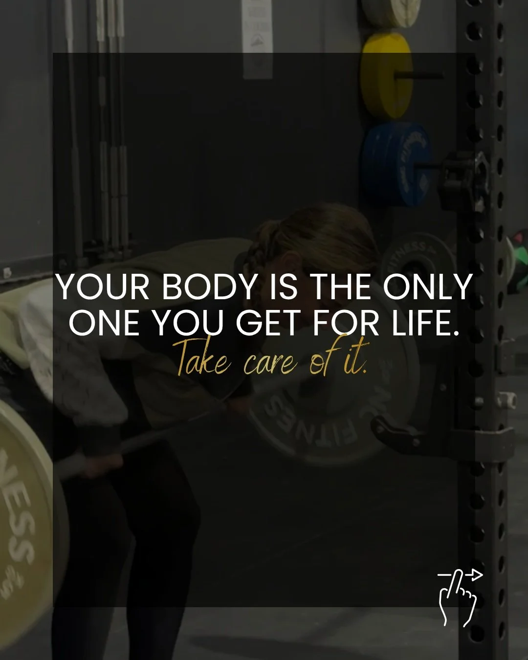 YOUR BODY IS THE ONLY ONE YOU GET FOR LIFE

Your body is the one thing you&rsquo;re going to have for the rest of your life.

You can replace your car, your phone, your clothes&hellip; but you don&rsquo;t get a replacement body.

Looking after it isn