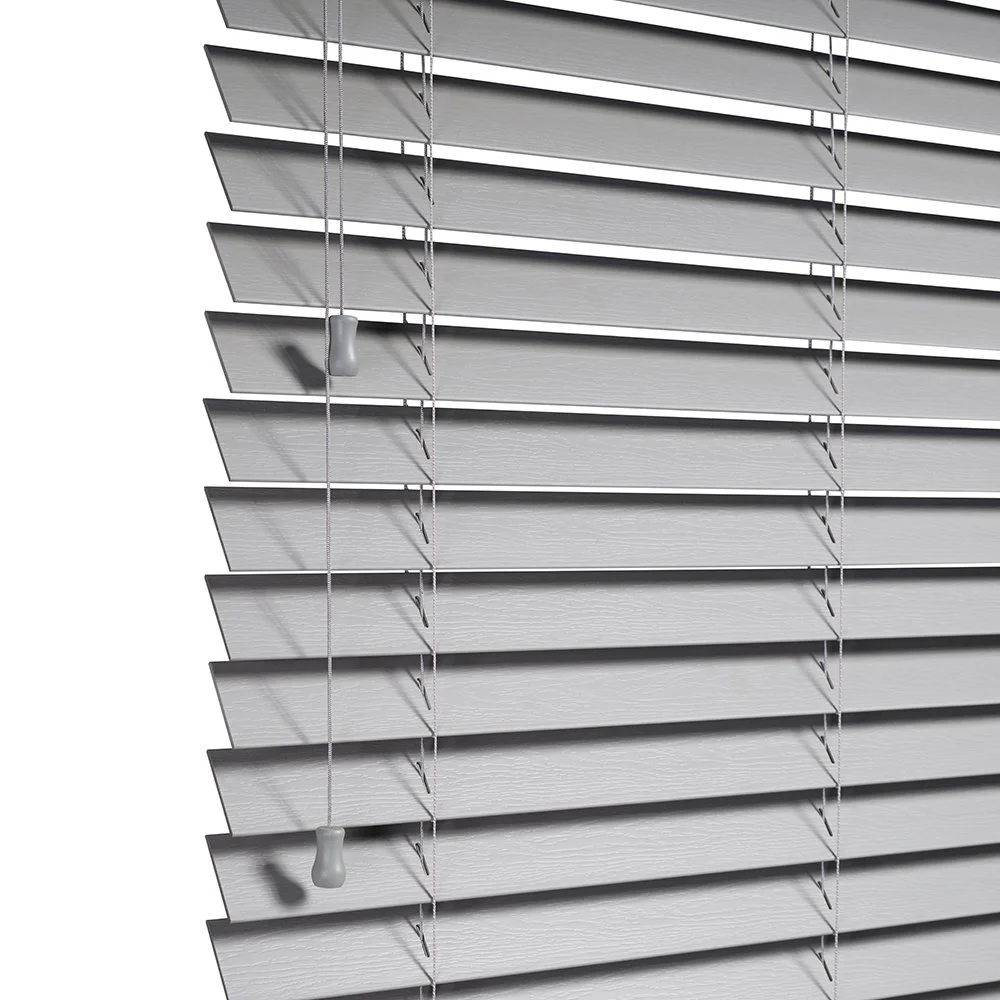 2-inch corded Fauxwood Blind in white finish