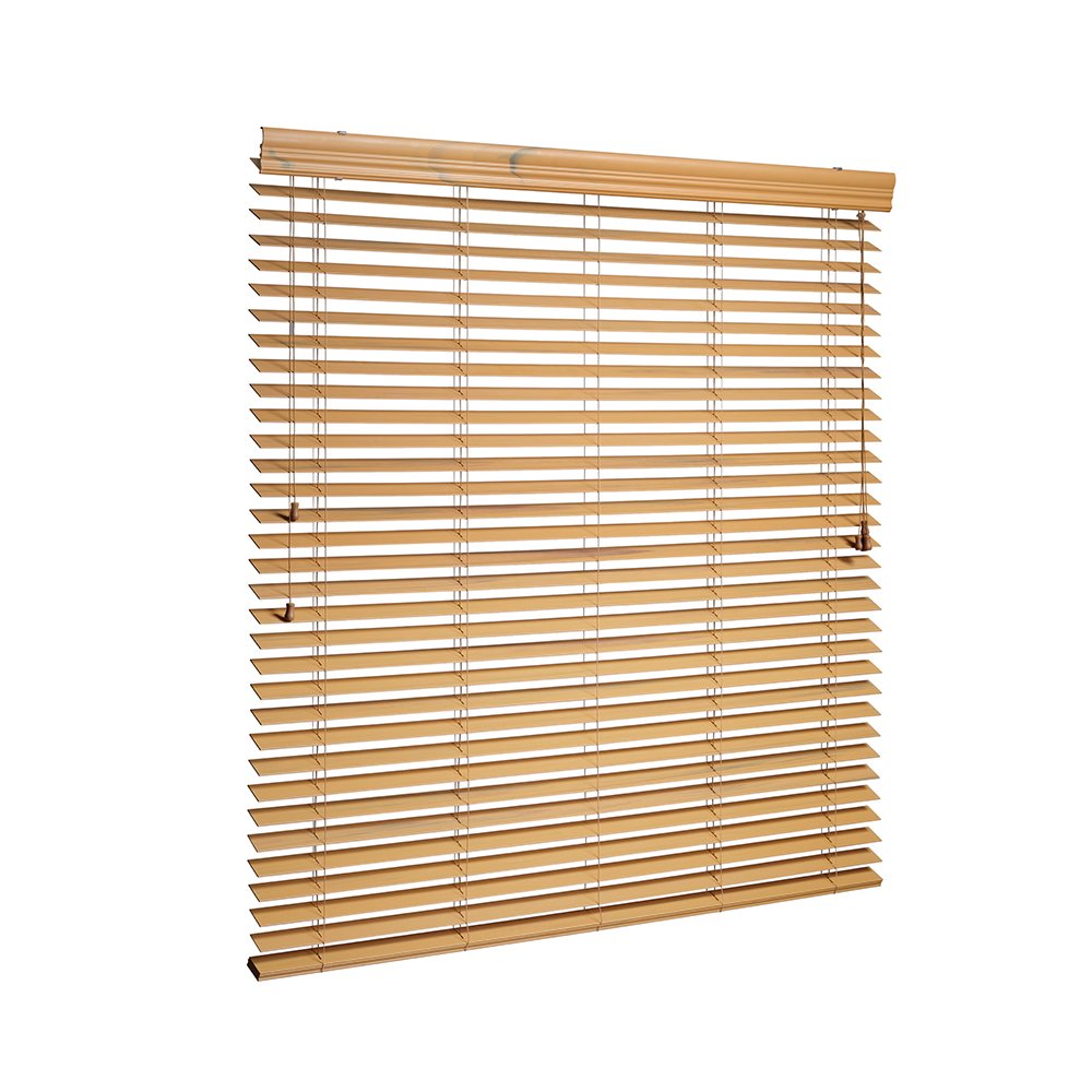 2-inch corded Fauxwood Blind in wood finish
