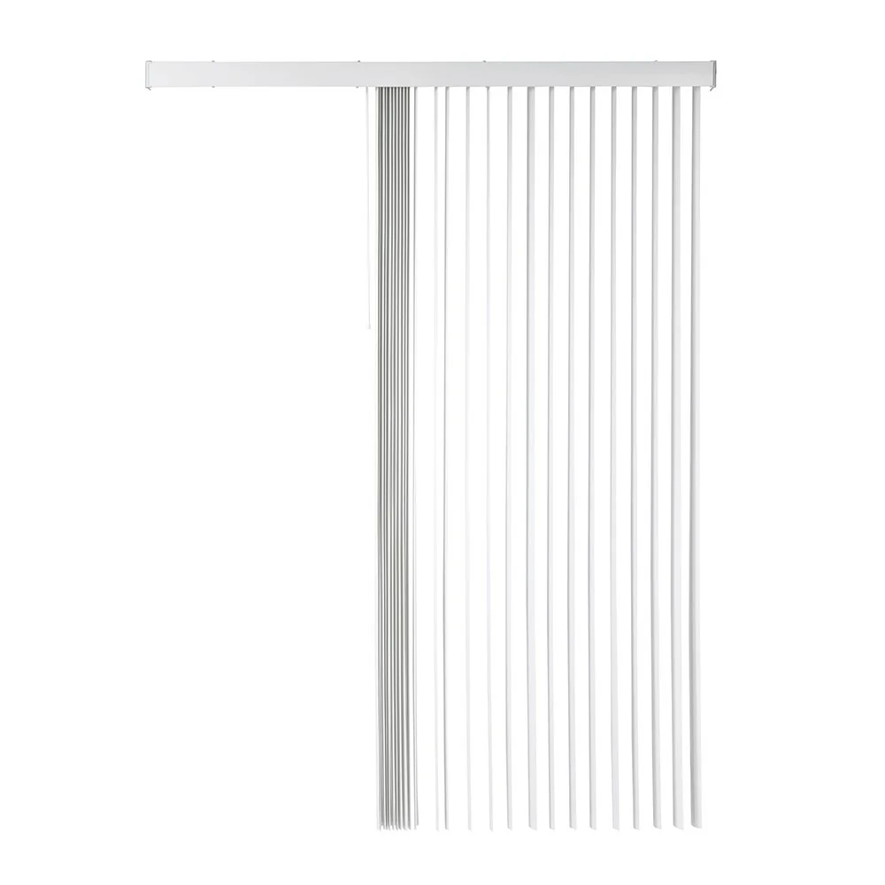 Close up shot of Vertical Blind in white finish