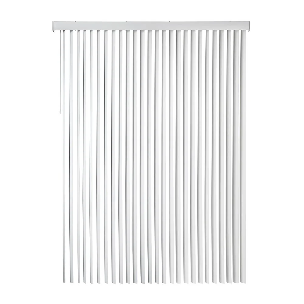 Close up shot of Vertical Blind in white finish