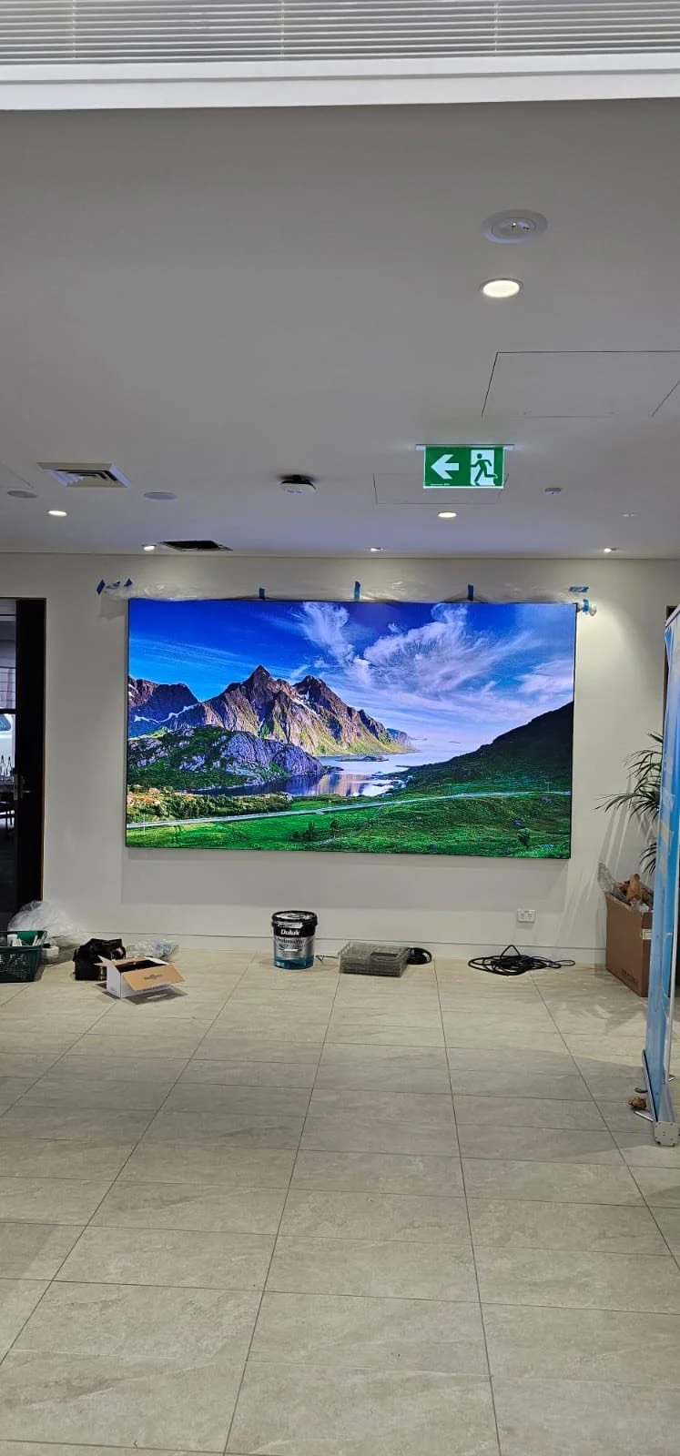 Southern Cross Care foyer showing display in operational