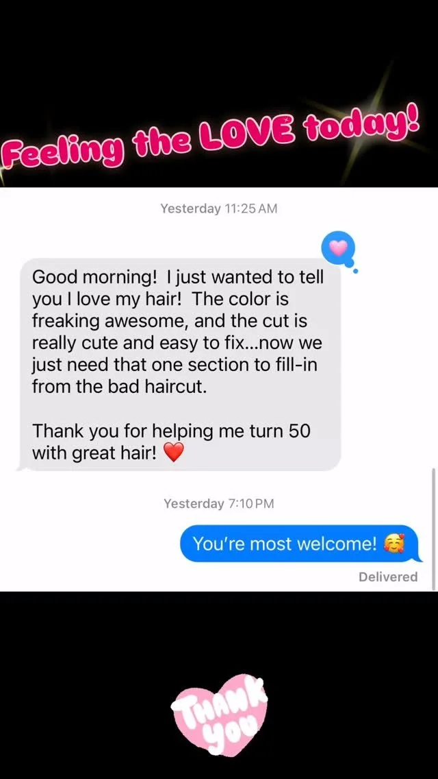 Messages like these yesterday keep me going after being in the biz over 20 years đ«¶ I đmy clients!
Book now! 803.924.2572 text or online on my website in bio.