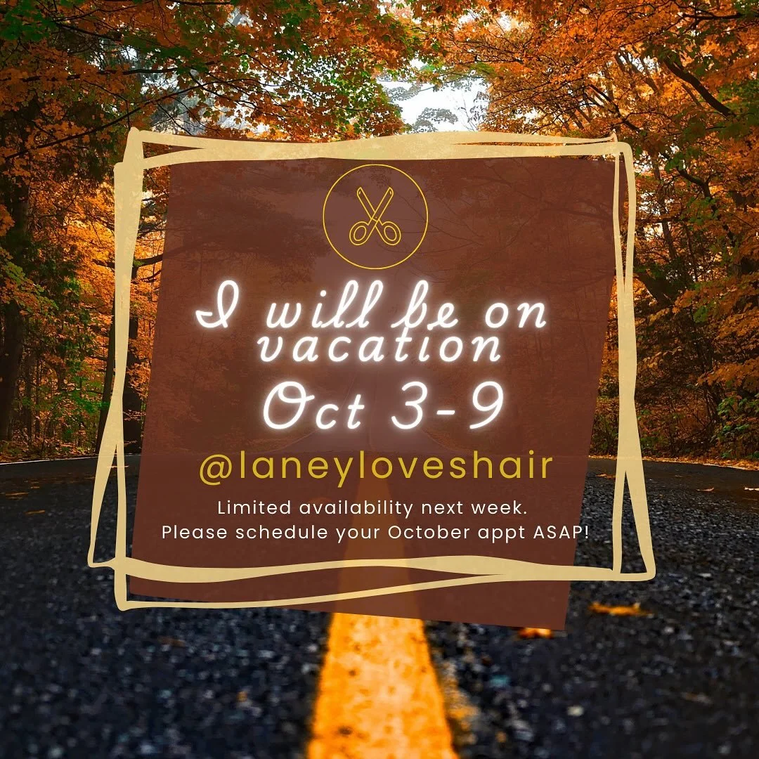 HEADS UP! It&rsquo;s already busy when I return from vacay so please plan accordingly! Call/text 803.924.2572 or book online on my website in bio! 💇🏼&zwj;♀️