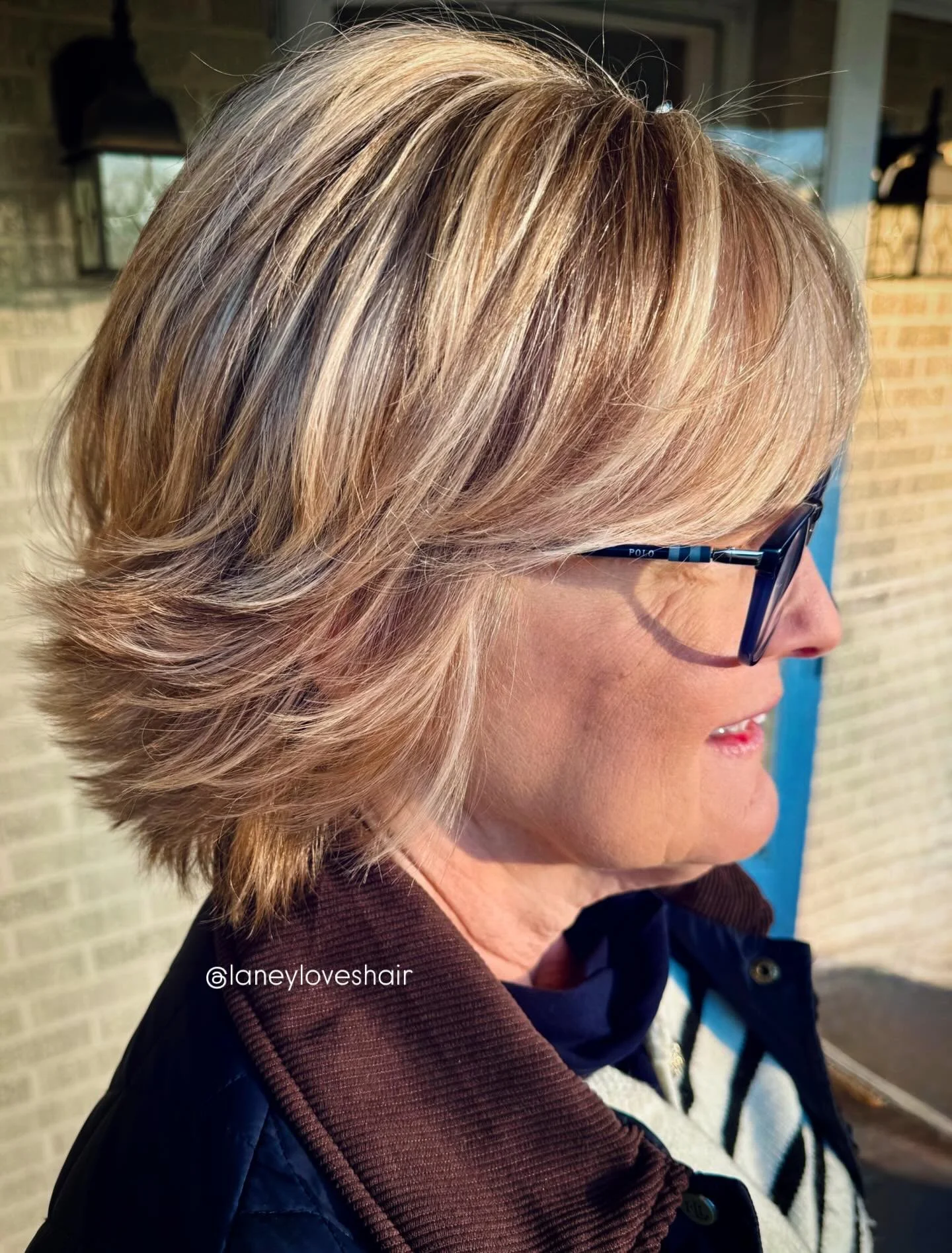✨SHARON✨ Loving this dimensional gray-blending color and snazzy, textured cut on this natural beauty!