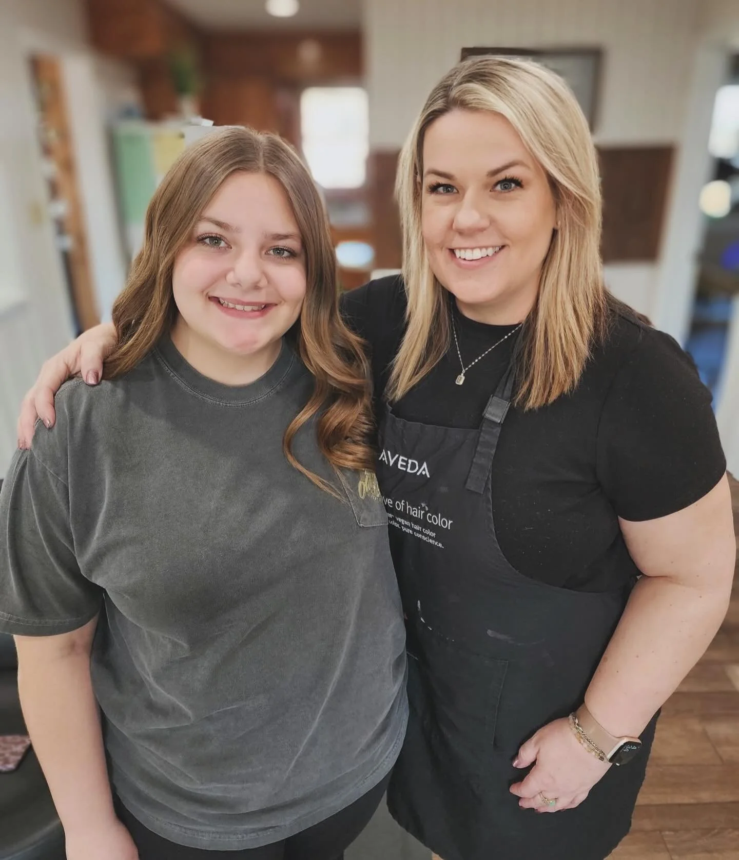 Last week I was honored to have Saluda Middle&rsquo;s 8th grader, Aubrey Storey, job shadow me at the salon. I loved pouring into her and her eagerness to learn new things. Very refreshing! She did a great job on her mom&rsquo;s hair and has a bright