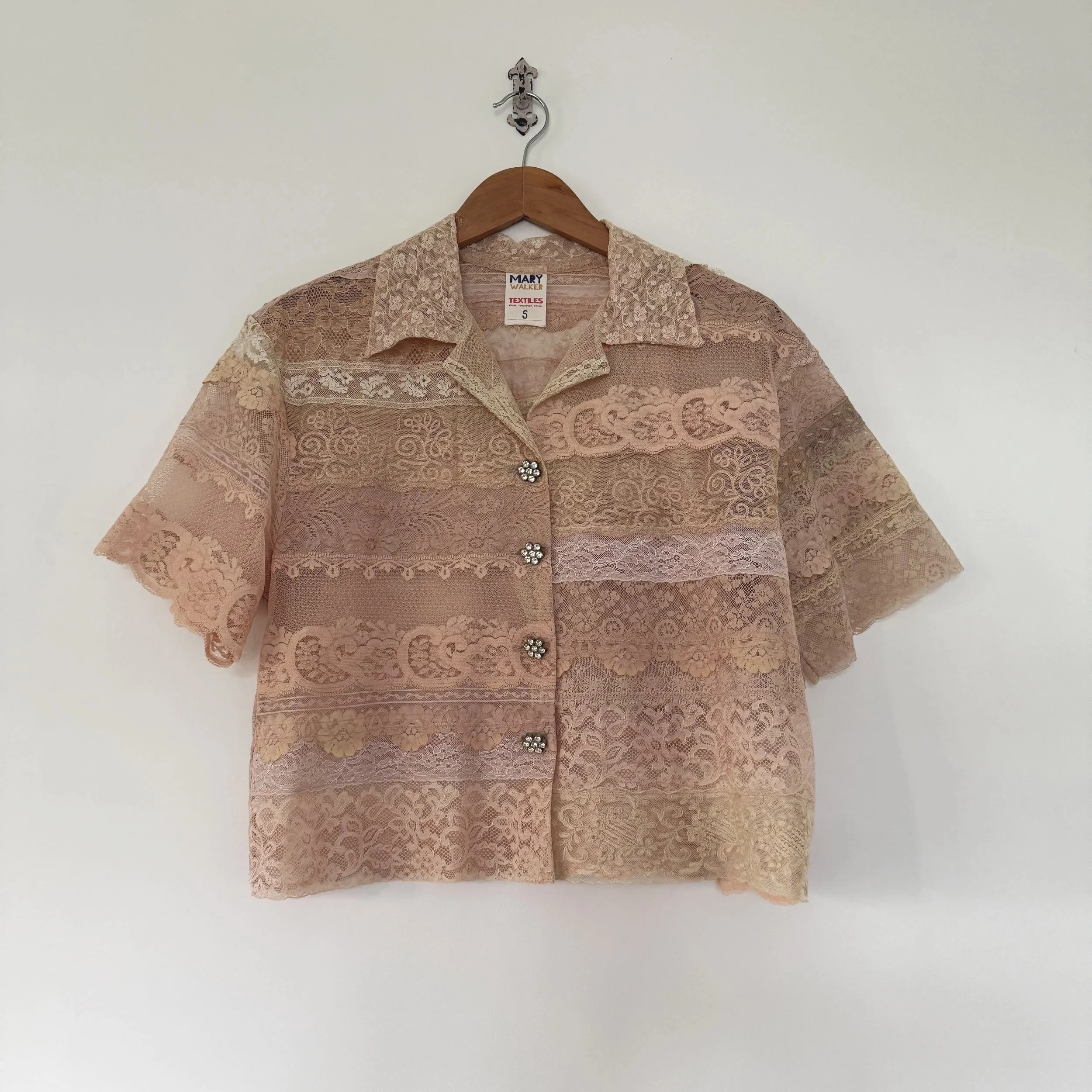 Crop Button-Up Shirt: Small
