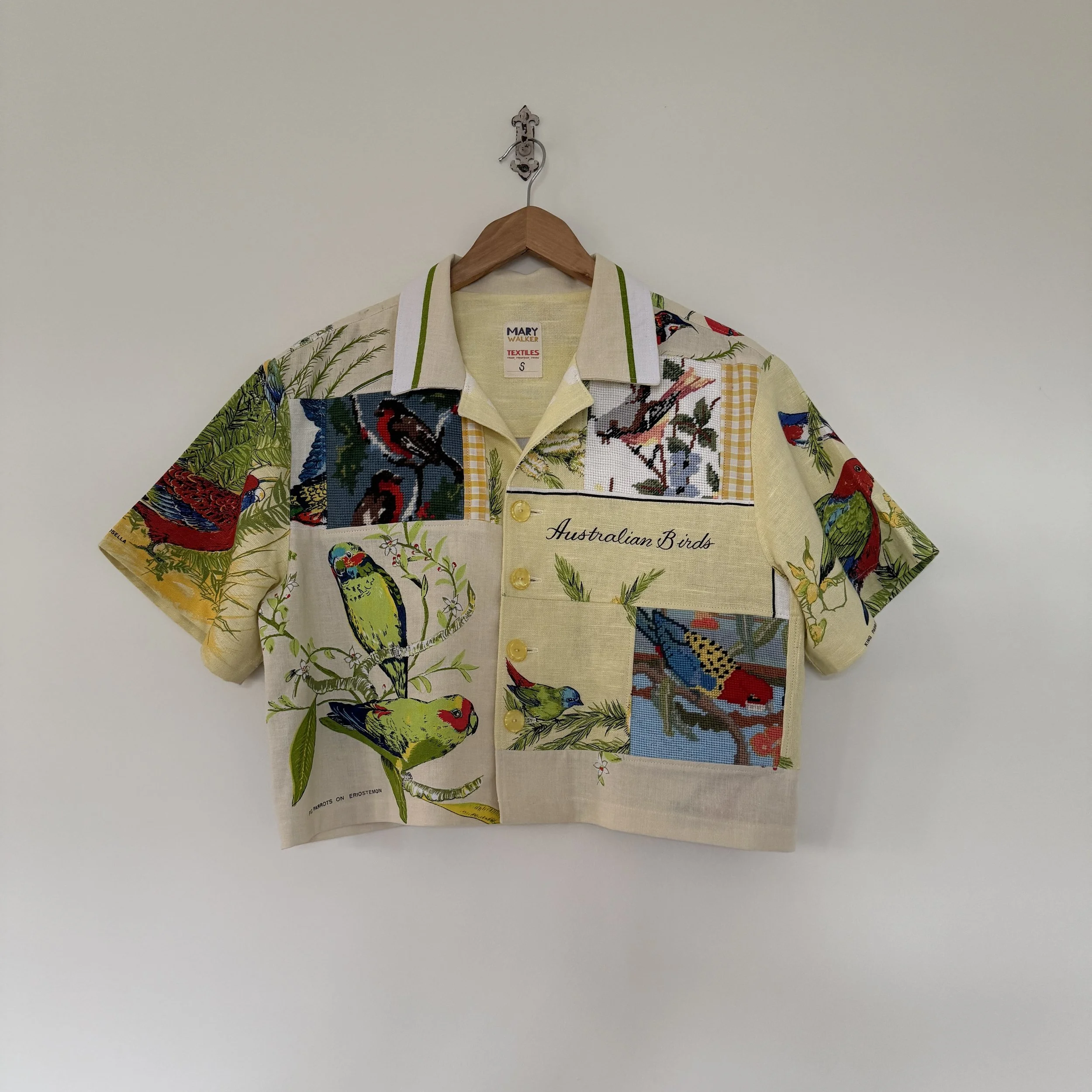 Crop Button-Up Shirt: Small