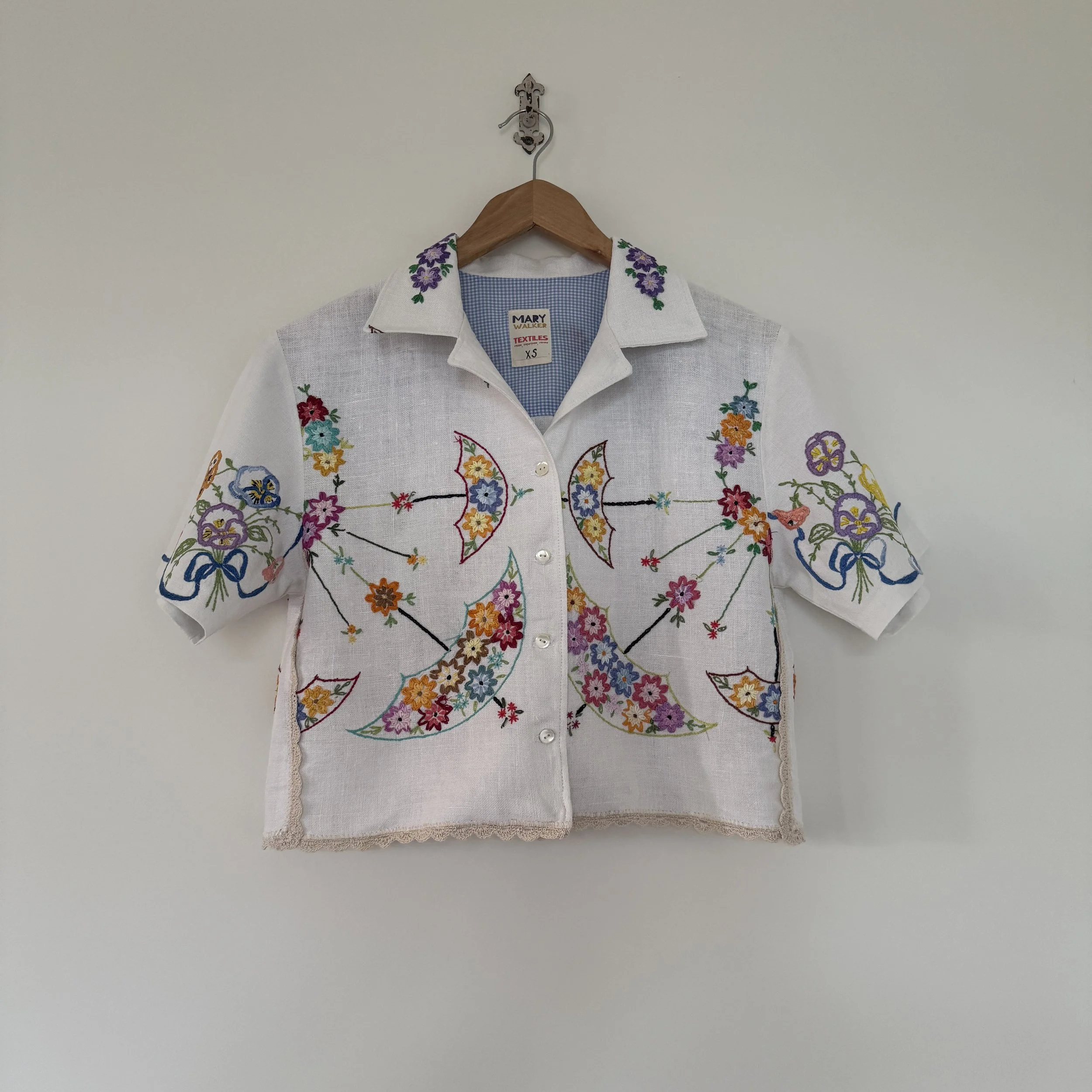Crop Button-Up Shirt: XSmall