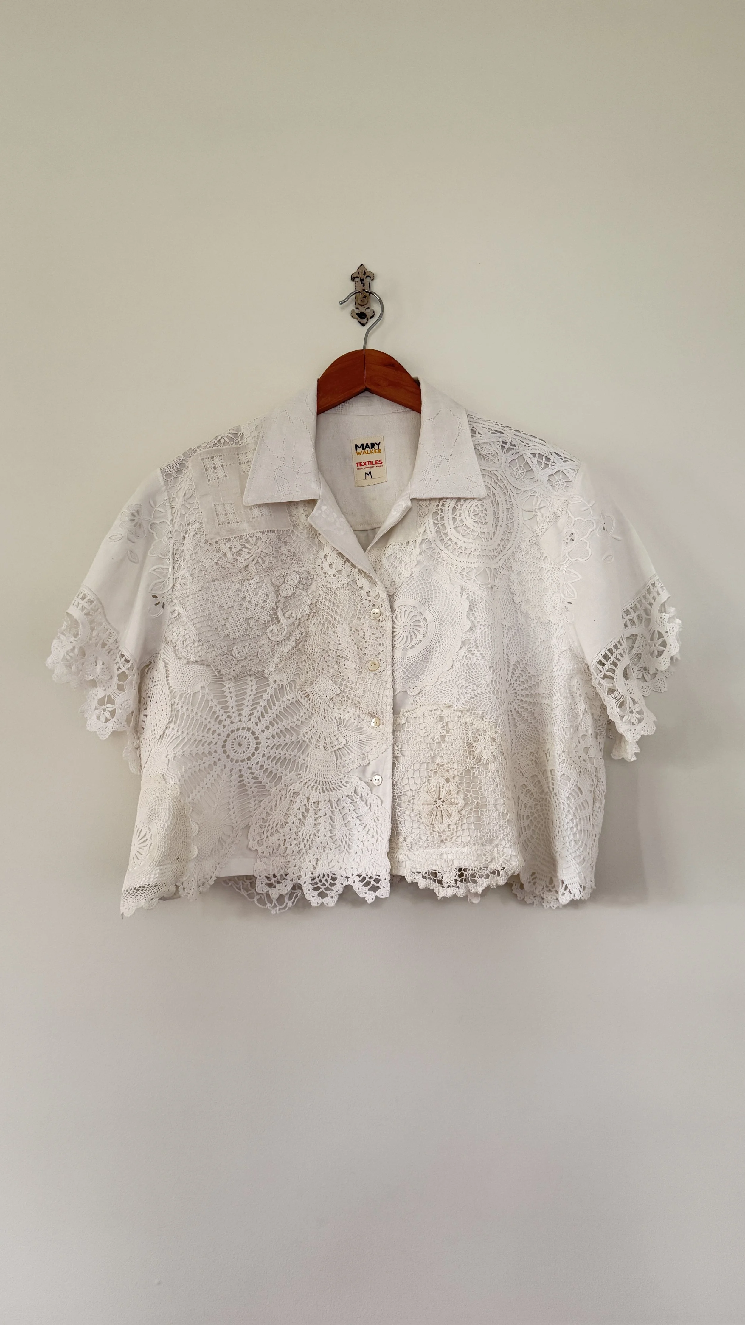 Crop Button-Up Shirt: Medium