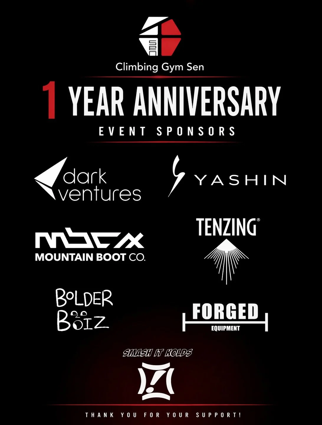 Our sponsors!

@dark_ventures 
UK distributor of @unparallel_uk and @tokyopowder_uk .
They&rsquo;ve sponsored Unparallel shoes and Tokyo Powder chalk for the 1st place prizes.
Unparallel is widely used by top Japanese climbers, including Tomoa, Ryuic