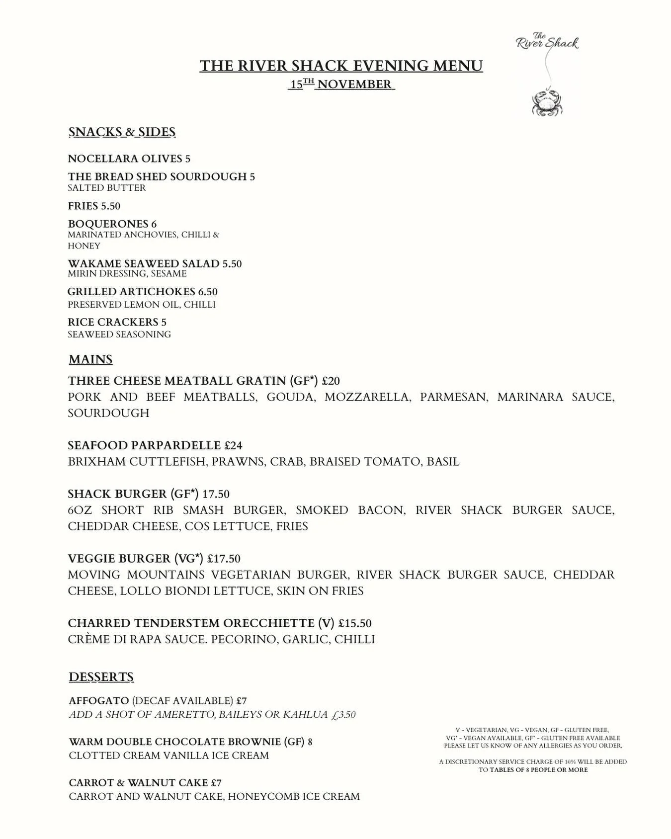 Join us for dinner on Saturday evening 🔥🍔

To book a table visit our website 🙂

Only a few weekends left until we close for the season on 7th December!

#eatingout #seafood #dinner #therivershackdevon #evenings