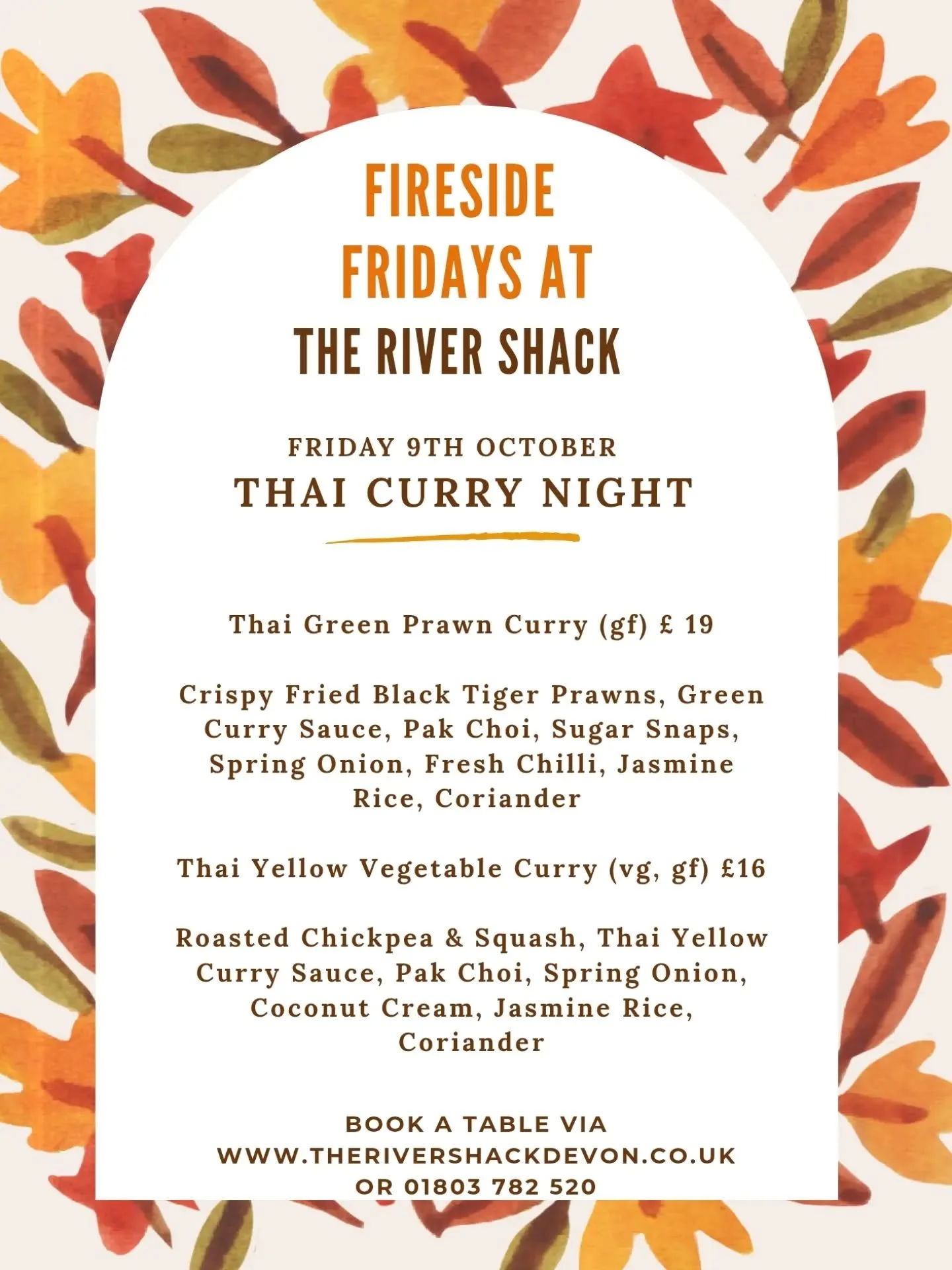 Next Friday night, come on in for a curry! 

#eatingout #therivershackdevon #currynight #southdevon