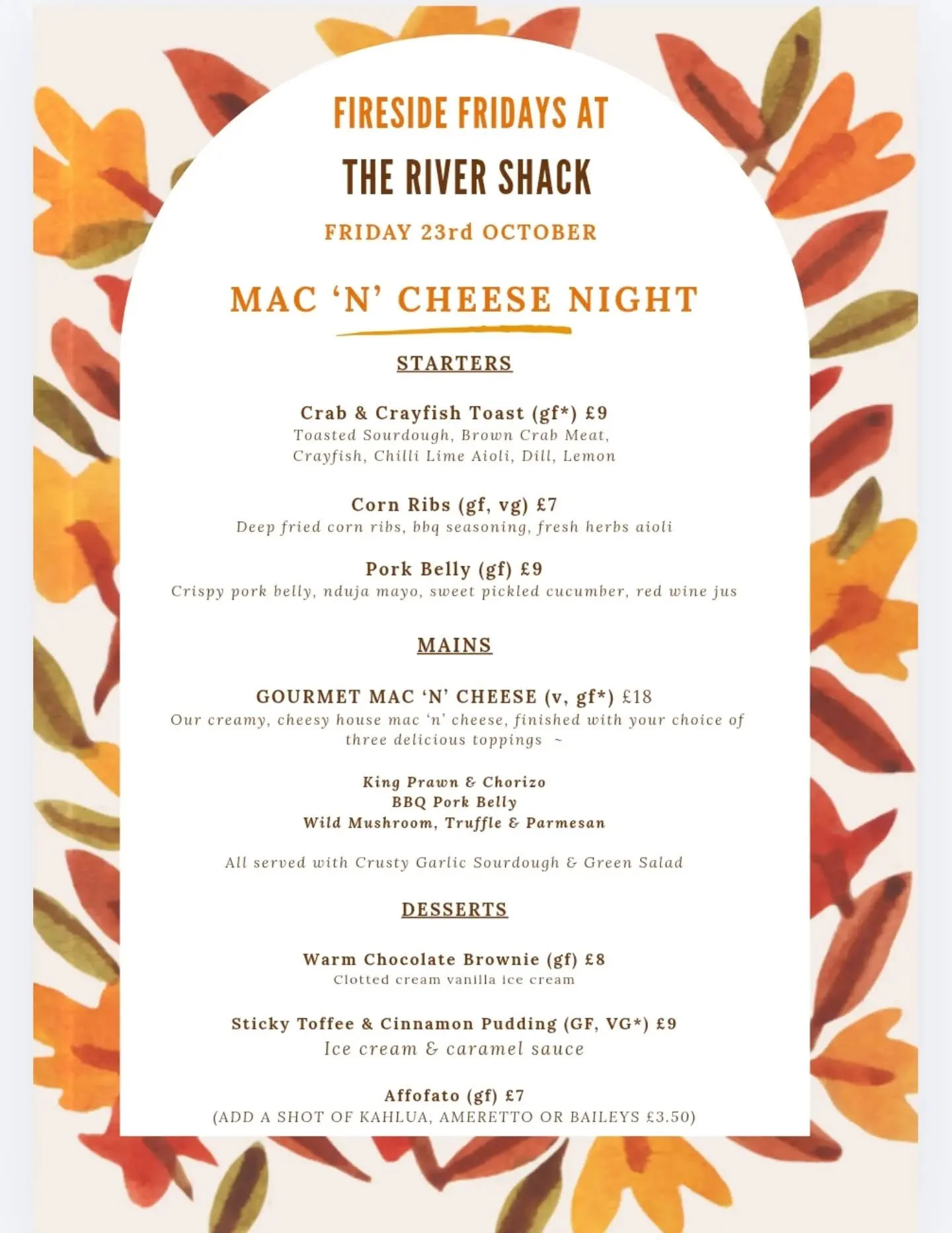 It's the start of half term and a stormy weekend! Why not treat yourselves to some comfort food? 🍲🔥

A few tables left. Book online or give us a call on 01803 782 520.

#halftermtreat #eatingout #stokegabriel #therivershackdevon