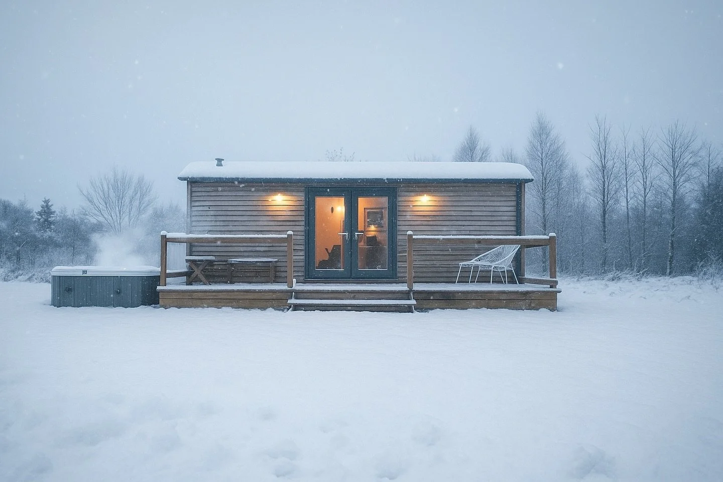 ☃️Your perfect winter getaway could look just like this&hellip;

Peaceful countryside views, your own private hot tub, and the cosy glow of a shepherd&rsquo;s hut waiting for you at the end of the day. With the chance of snow increasing, there&rsquo;