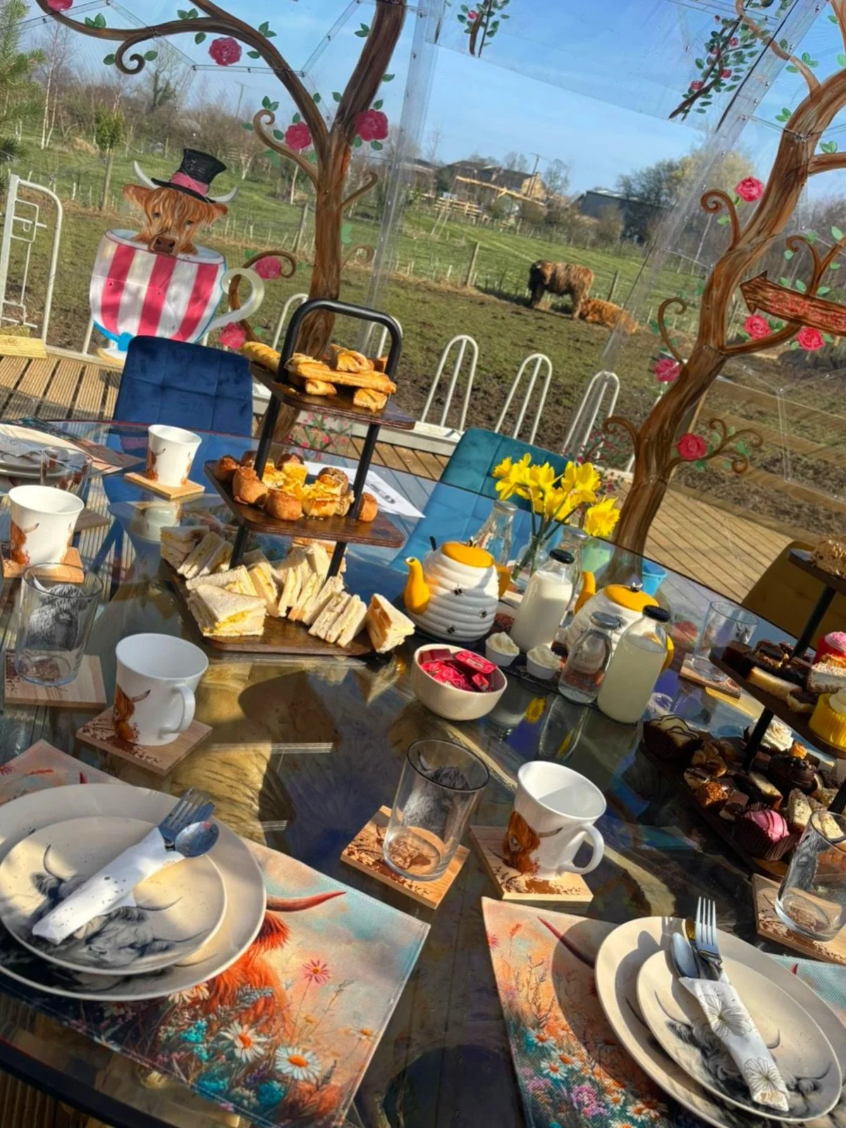 🐮 Introducing The Mad Highland Tea Party Dome at Windmill Retreats, Harrogate🫖🍓🍰

Our brand new experience is here and it&rsquo;s made for special moments.

Set in your own private dome, surrounded by our Highland cows, this is a truly unique way