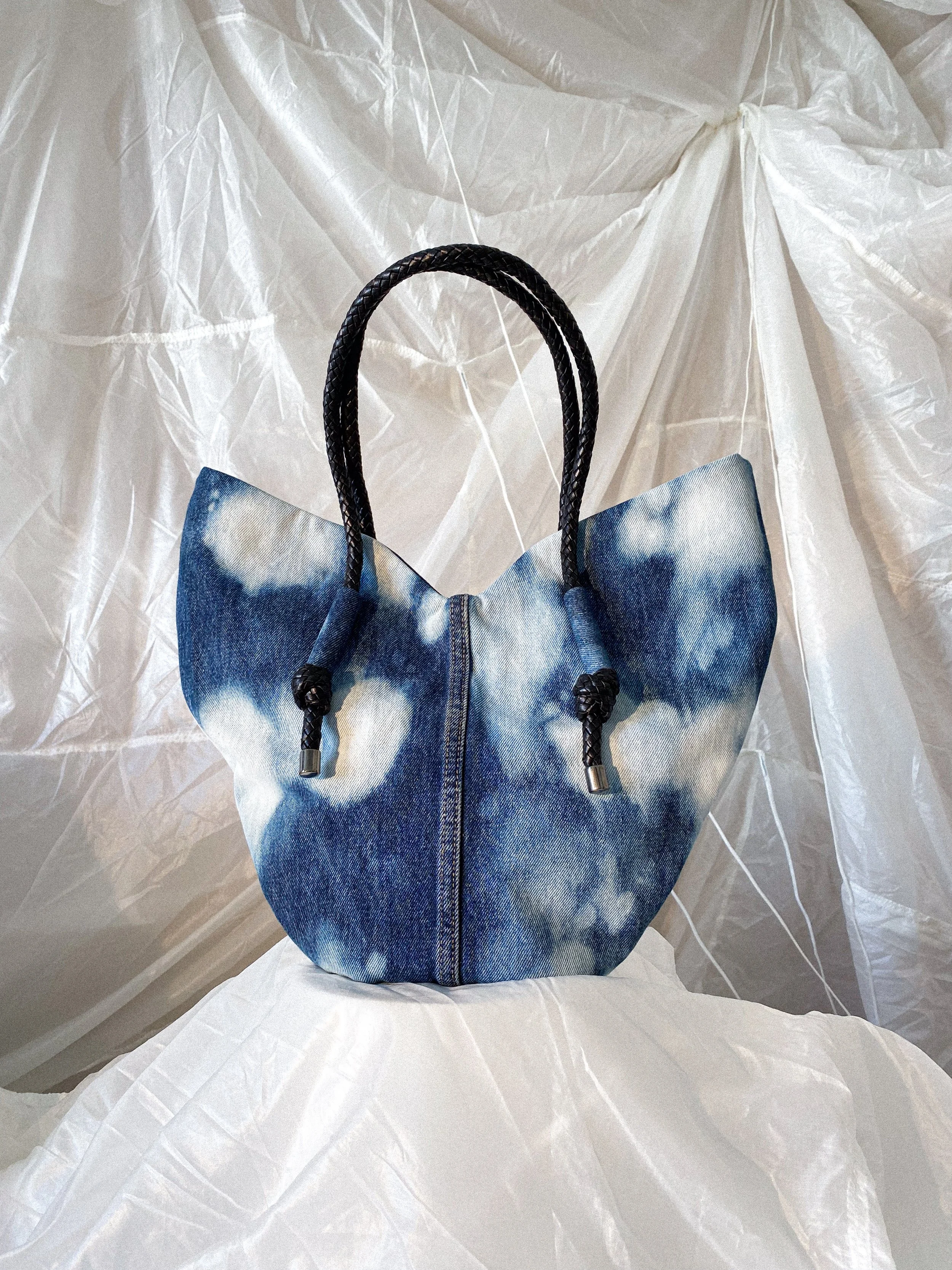 TULIP BIG BAG - BLEACHED DENIM