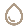 A simple icon of a water droplet.