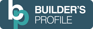 Builder's Profile logo with a stylized 'b' and 'p' in teal and white.