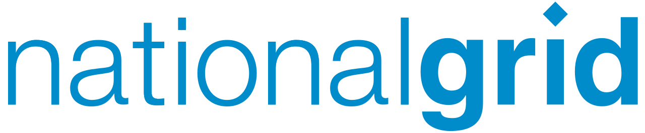 Close-up view of the nationalgrid logo in blue font on a white background