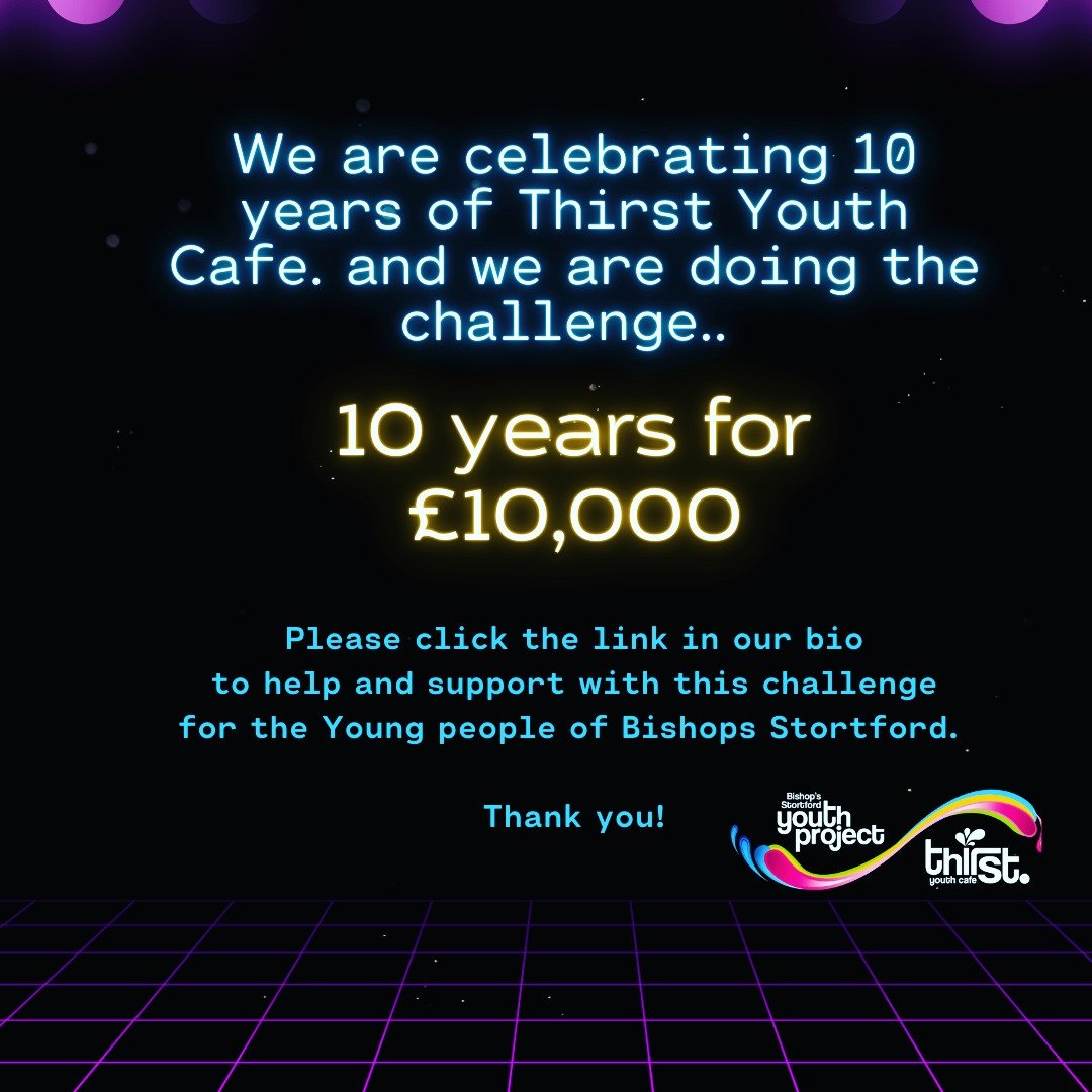 Help us raise &pound;10,000 for 10 years of us supporting the young people in the community through drop-in sessions and projects. Please get involved and donate. The link to our JustGiving page is in the bio of our main profile. We appreciate your s