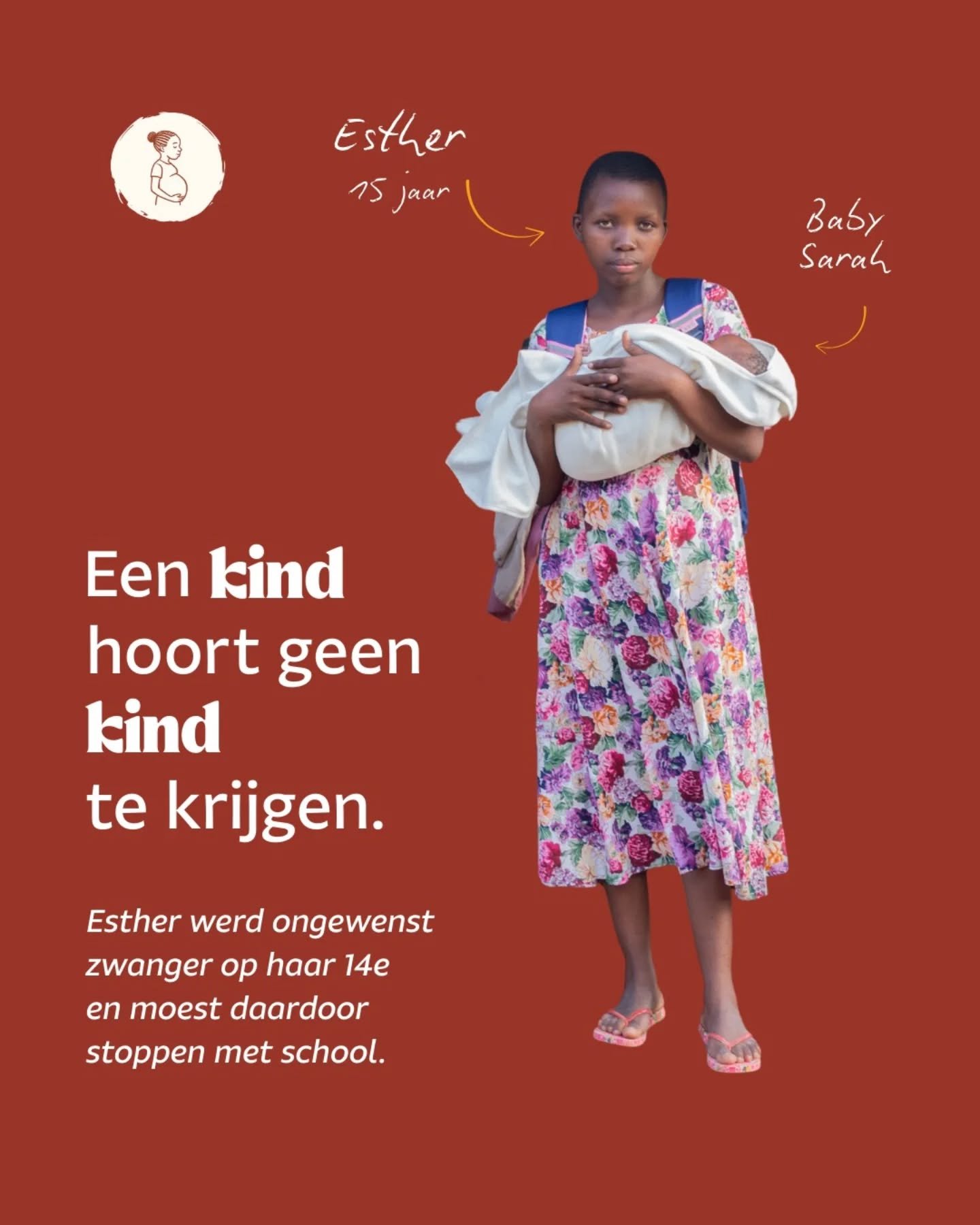 "Ik voel me soms nog een kind, maar ik heb zelf een kind. Ik wil terug naar school, zodat ik later beter voor Sarah kan zorgen." - Esther

Esther werd op haar 14e ongewenst zwanger. Haar verhaal laat zien hoe groot de impact van een tienerz