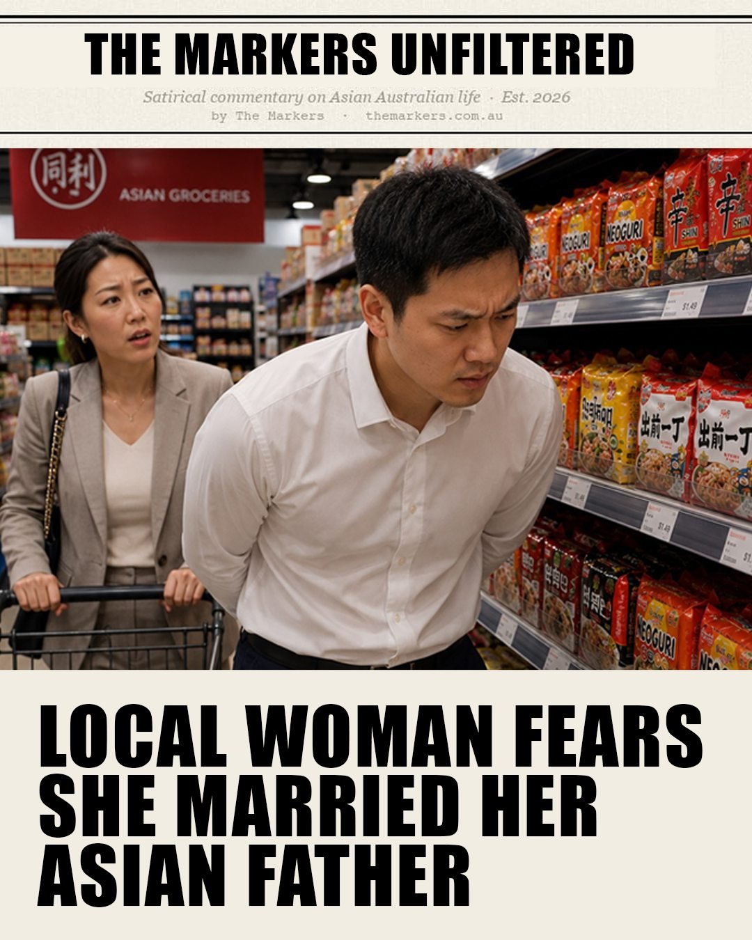 When you slowly realise you married your Asian Dad. The Markers Unfiltered, covering stories that matter the least. Follow for more.

#TheMarkersUnfiltered #themarkers  #asianaustralian  #asianaustralia  #rhodes  #asiandad  #ifeelattacked  #tooreal  